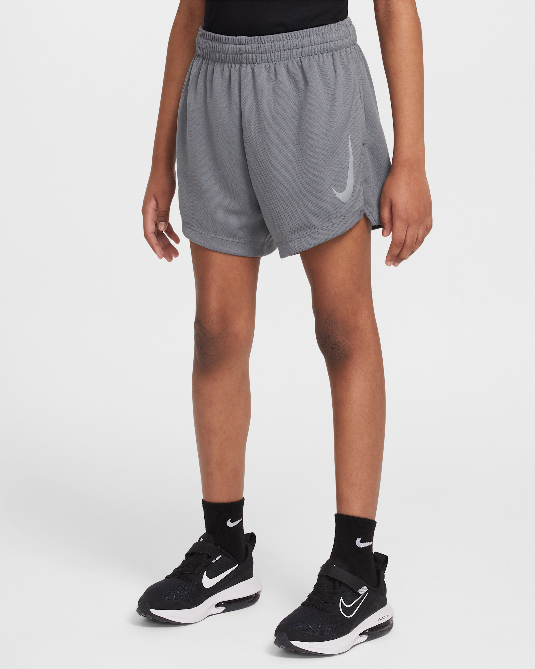 Nike Multi Big Kids' (Boys') Dri-FIT Split Shorts - Smoke Grey/Black