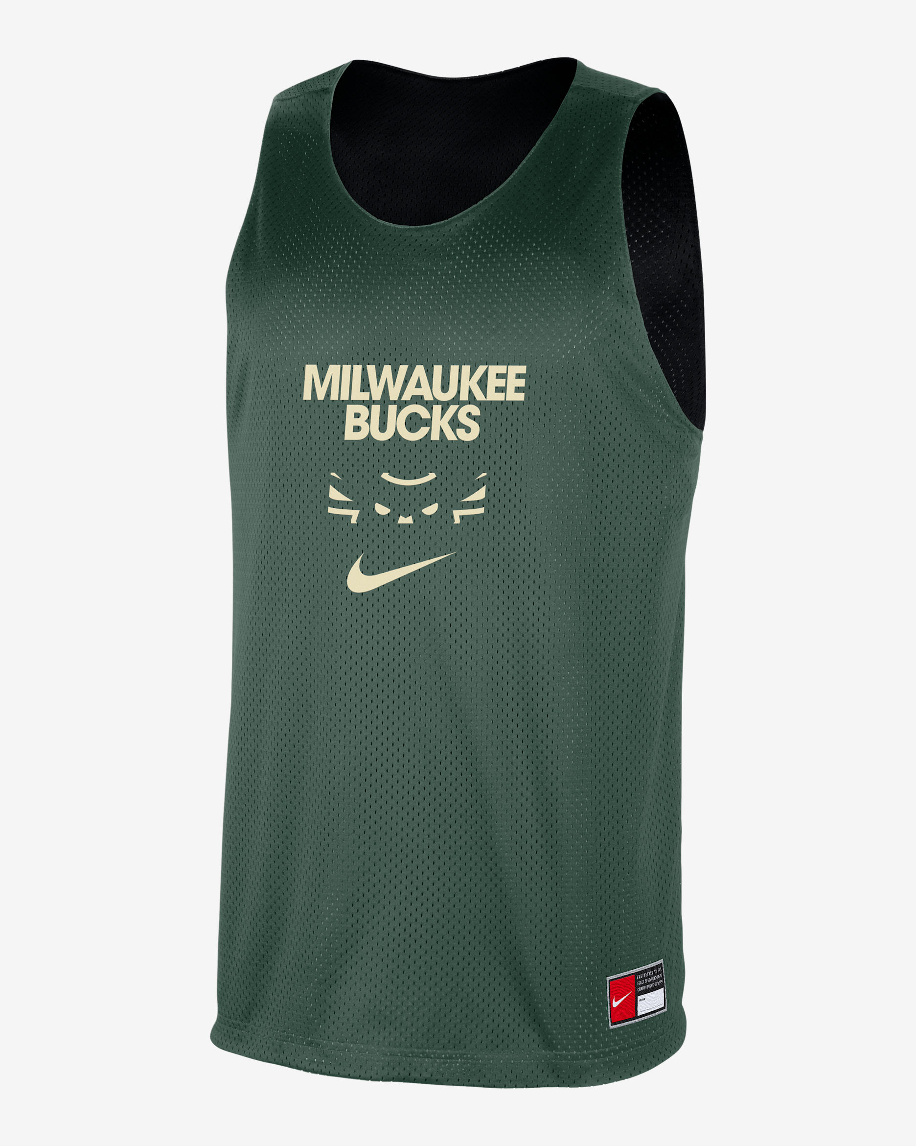Milwaukee Bucks Courtside Men's Nike NBA Mesh Practice Jersey - Fir/Black/Flat Opal