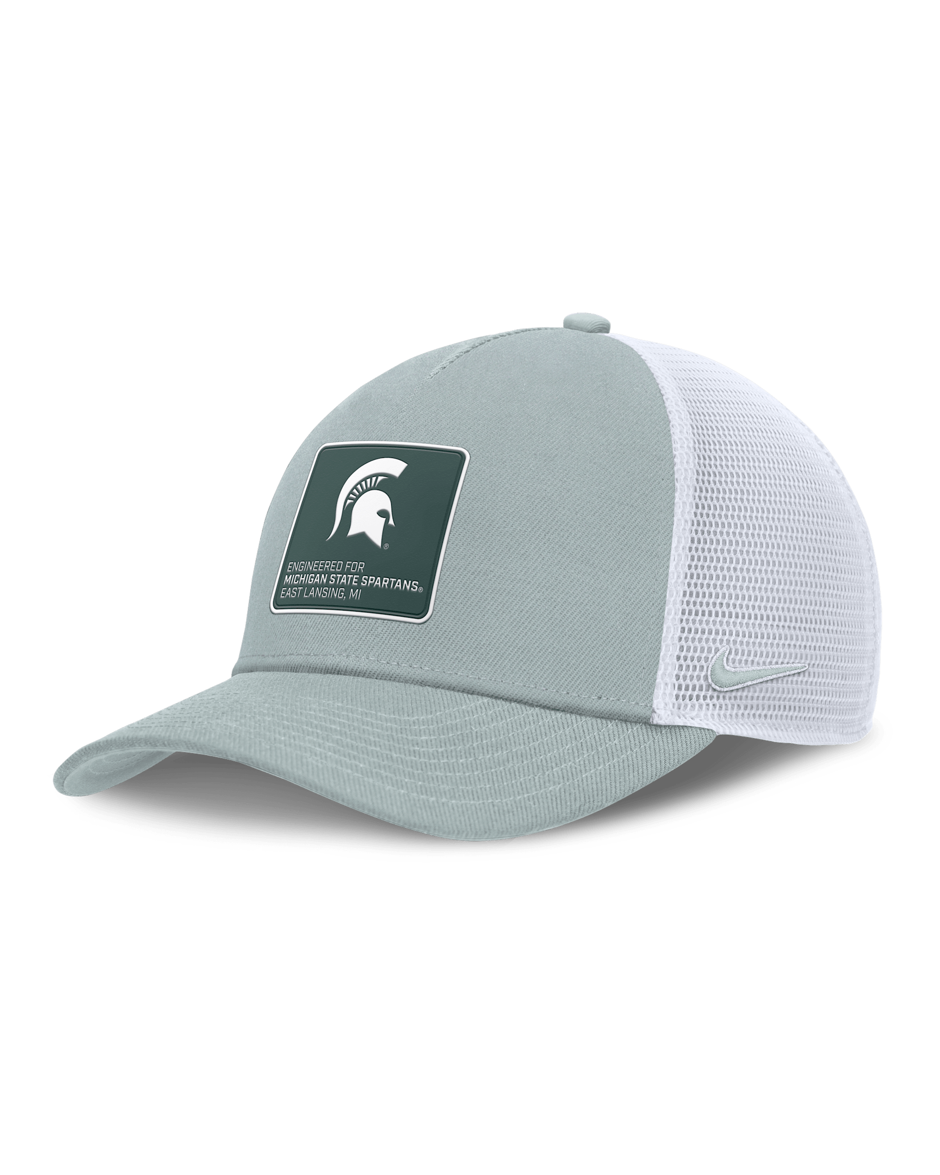 Gorra de rejilla universitaria Nike ajustable para hombre Michigan State On-Field Rise Engineered - Plata