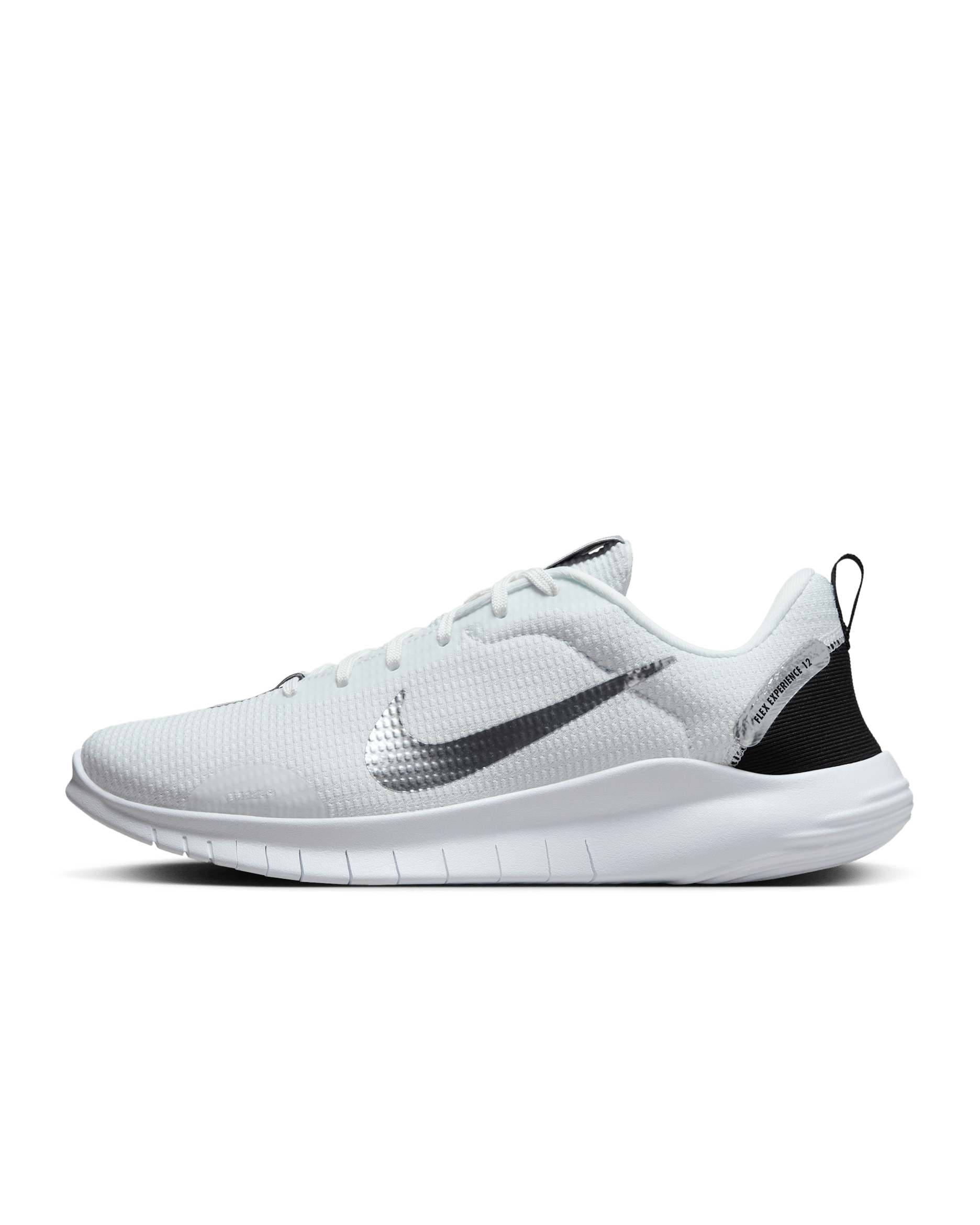 Nike Flex Experience Run 12 Premium 女款路跑鞋 - Summit White/黑色/白色/Metallic Silver
