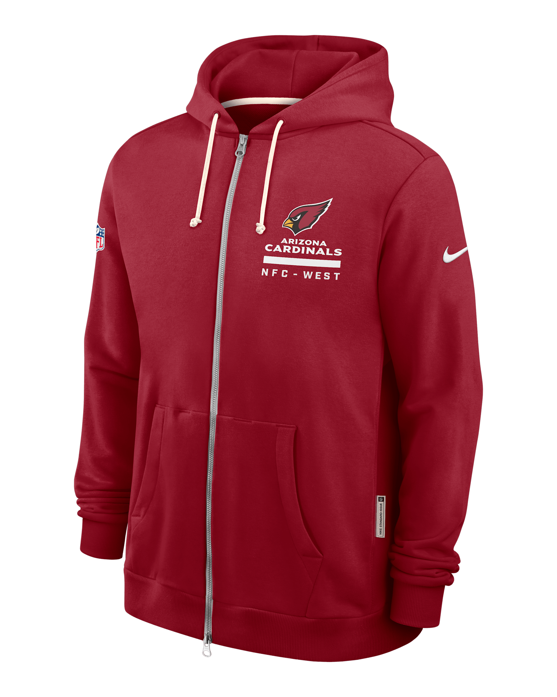 Arizona Cardinals Utility Player Sideline Men's Nike Dri-FIT NFL Full-Zip Hoodie - Red