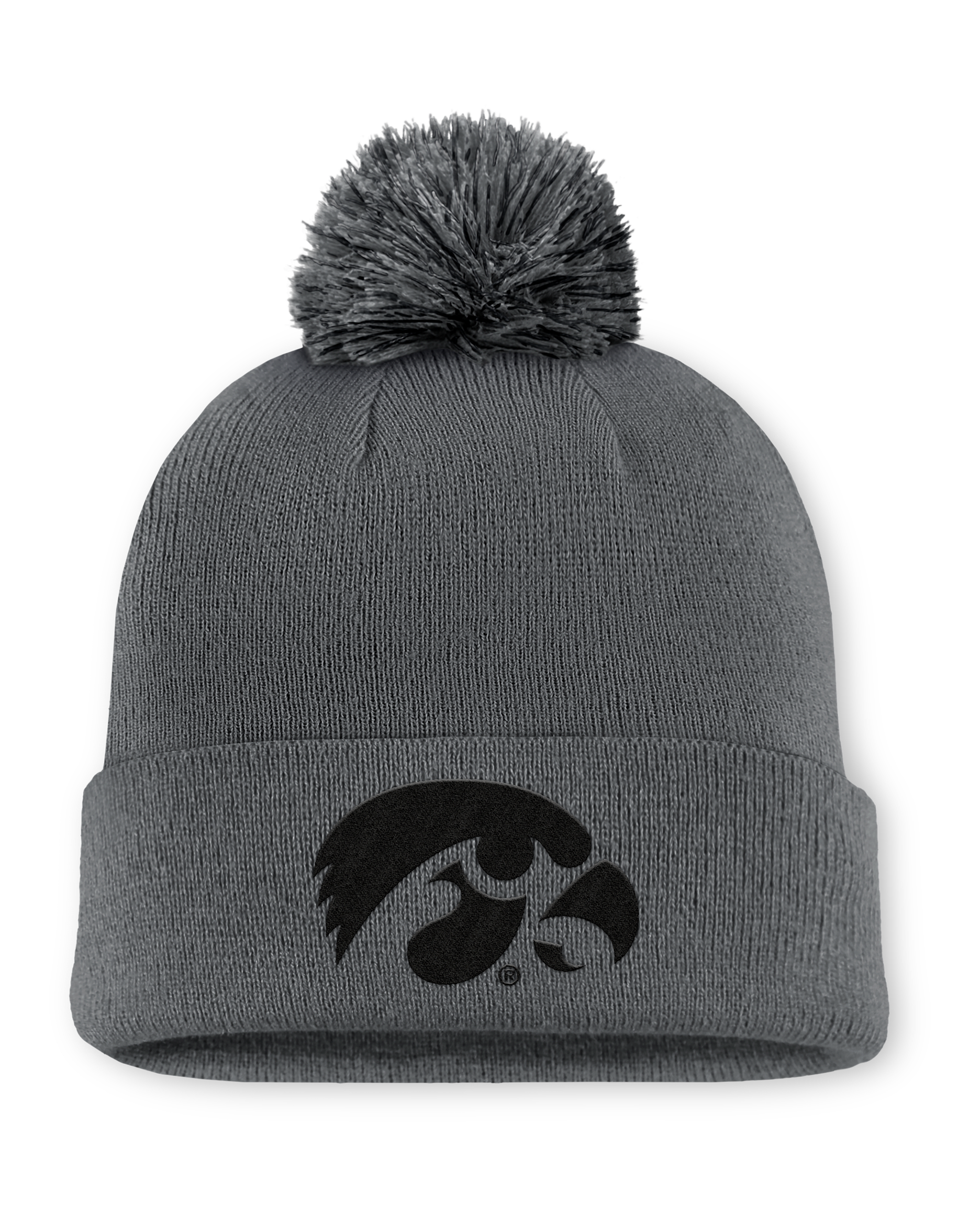 Gorro con dobladillo y pompón universitario Nike para hombre Iowa Primetime Campus Toned - Carbón