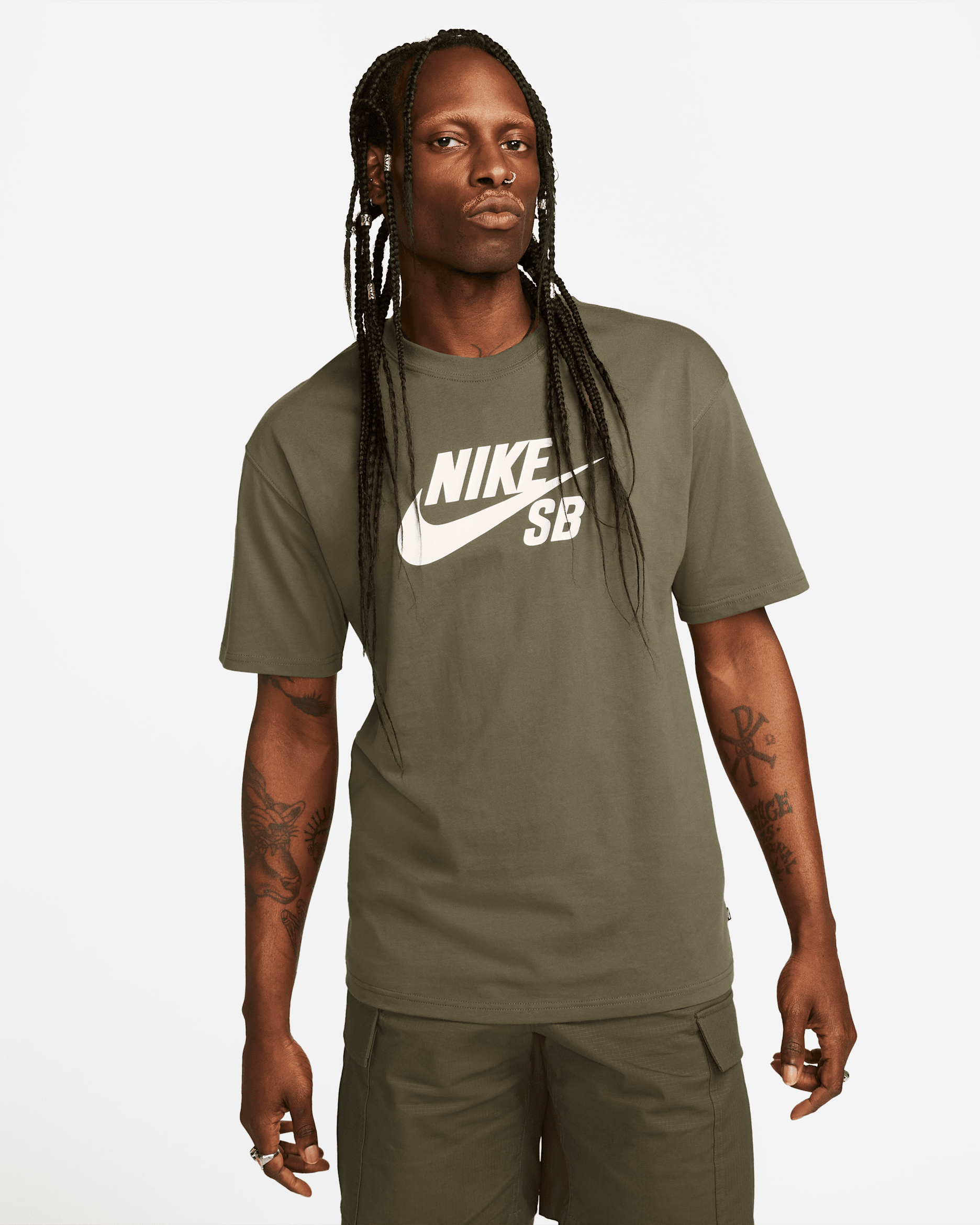 Nike SB 標誌滑板 T 恤 - Medium Olive