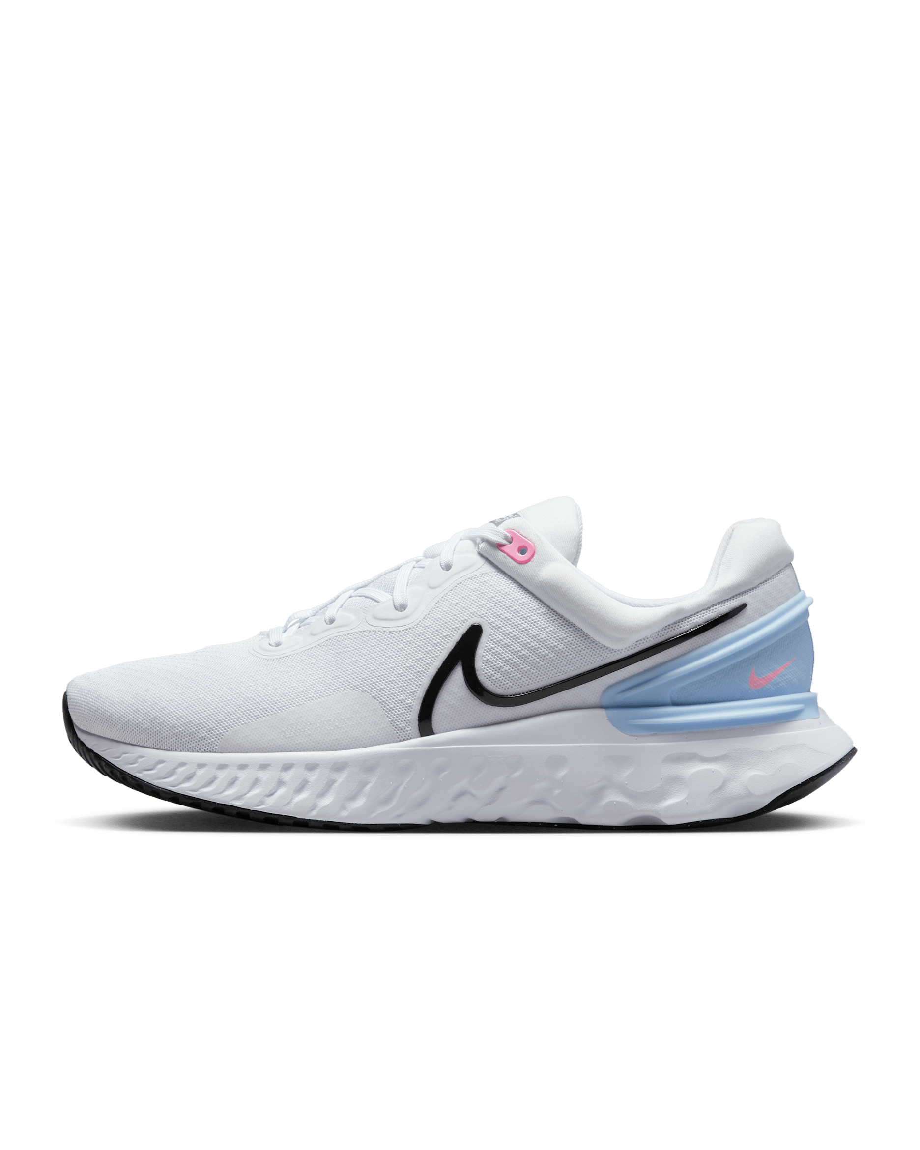 Nike React Miler 3 Men's Road Running Shoes - White/Cobalt Bliss/Pink Spell/Black