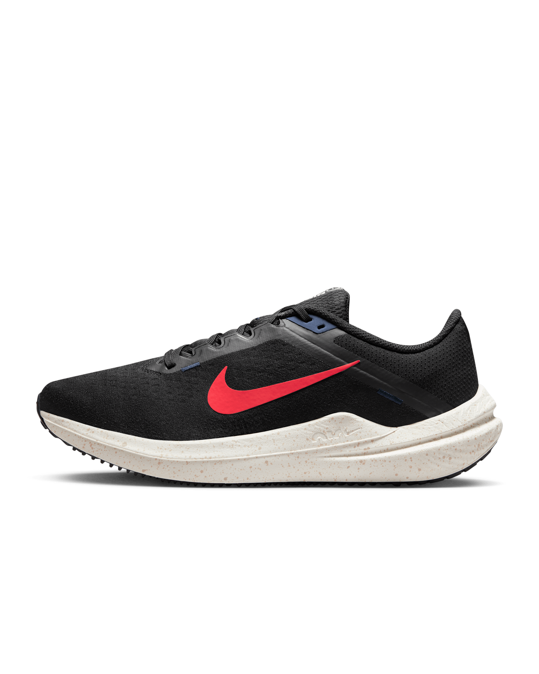 Nike Winflo 10 Men's Road Running Shoes - Black/Obsidian/Sail/Bright Crimson