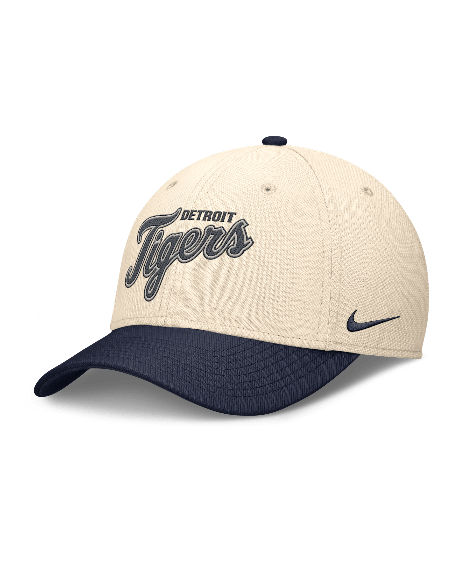 Gorra Nike Dri-FIT de la MLB para hombre Detroit Tigers Statement Rise Swoosh - Natural