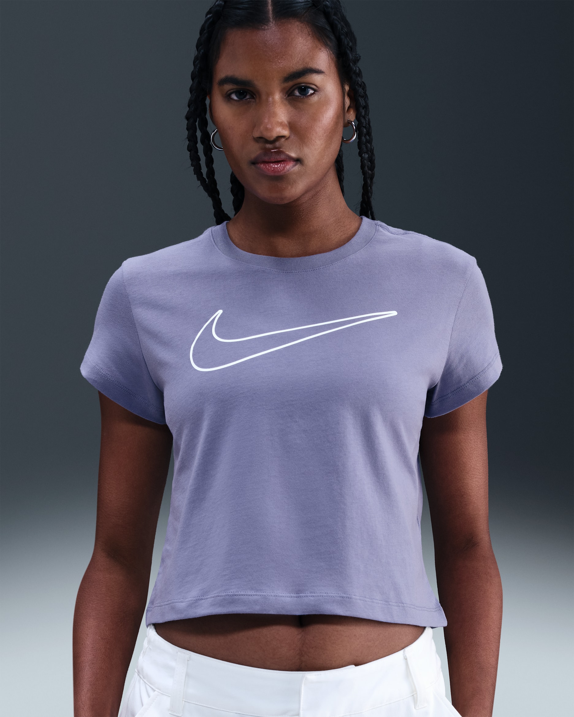 Nike Sportswear Women's Short-Sleeve Graphic T-Shirt - World Indigo/White