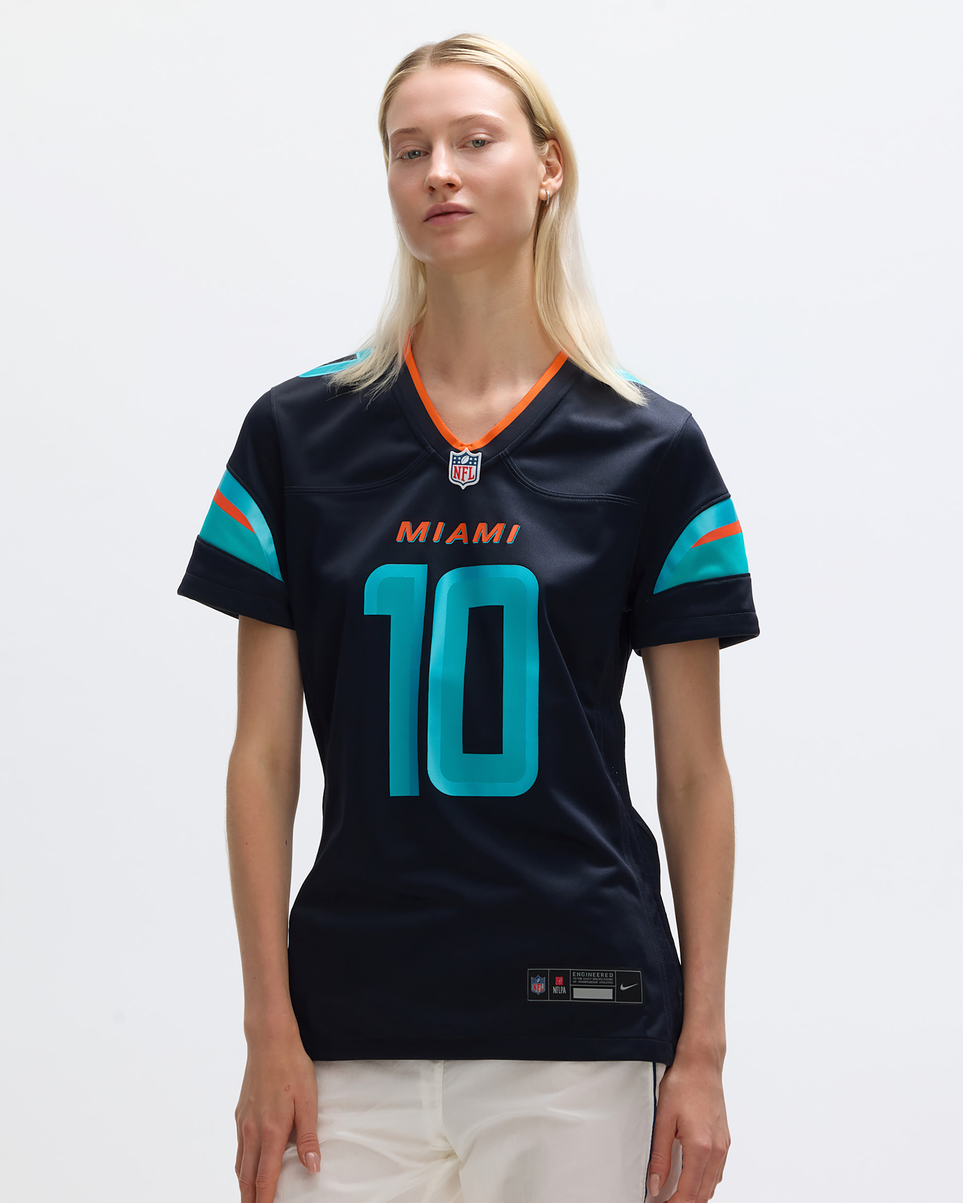 Jersey Nike de la NFL Game para mujer Tyreek Hill Miami Dolphins Rivalries Collection - Azul marino