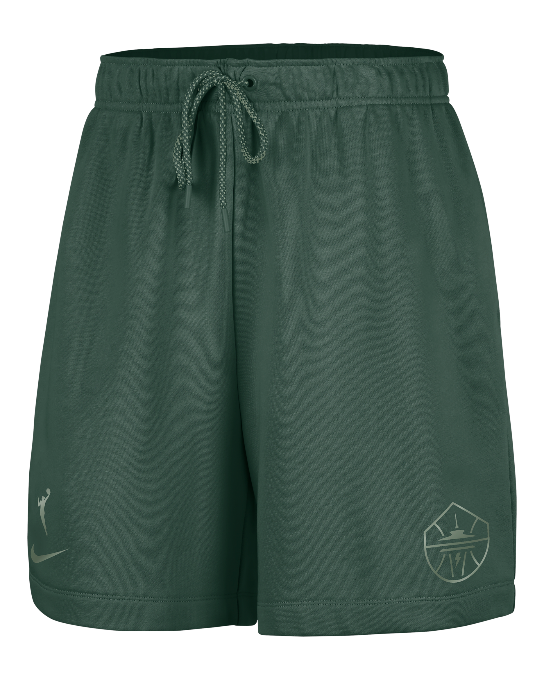 Seattle Storm Women's Nike WNBA 6" Fleece Shorts - Fir/Spiral Sage
