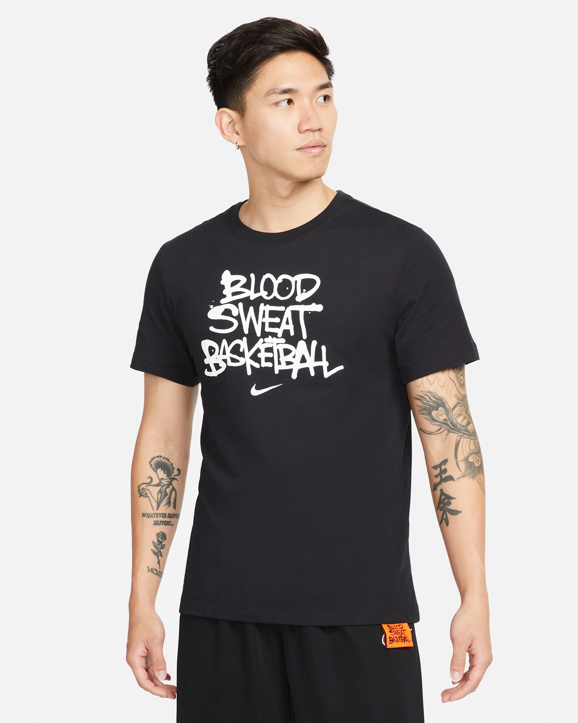 เสื้อยืดบาสเก็ตบอลผู้ชาย Nike Dri-FIT “Blood, Sweat, Basketball” - ดำ