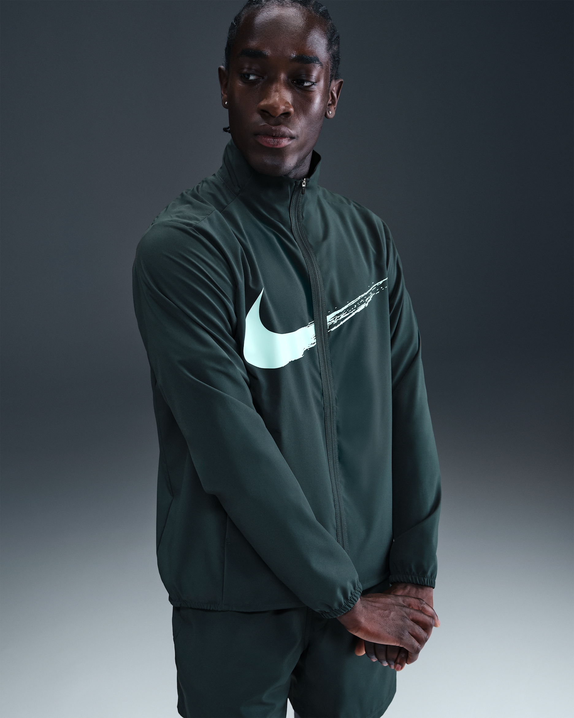 Ανδρικό ευέλικτο τζάκετ Dri-FIT Nike Form - Seaweed/Mint Foam