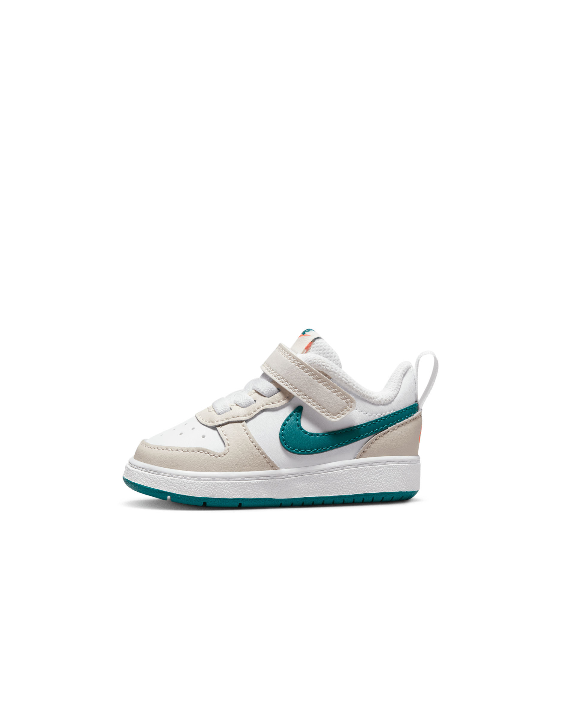 Nike Court Borough Low 2 Baby/Toddler Shoes - Phantom/White/Total Orange/Bright Spruce
