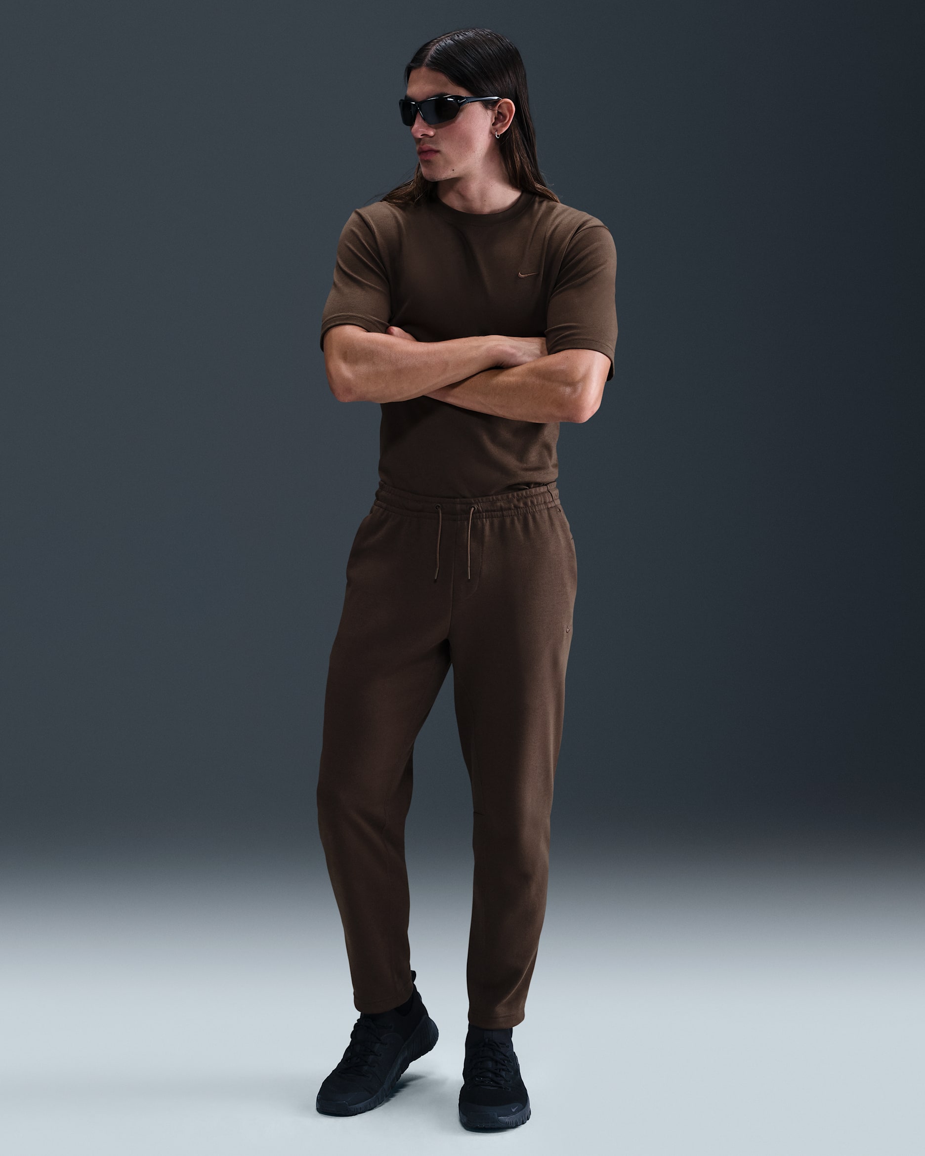 Nike Primary Fleece Men's Dri-FIT UV Tapered Performance Pants - Baroque Brown/Baroque Brown