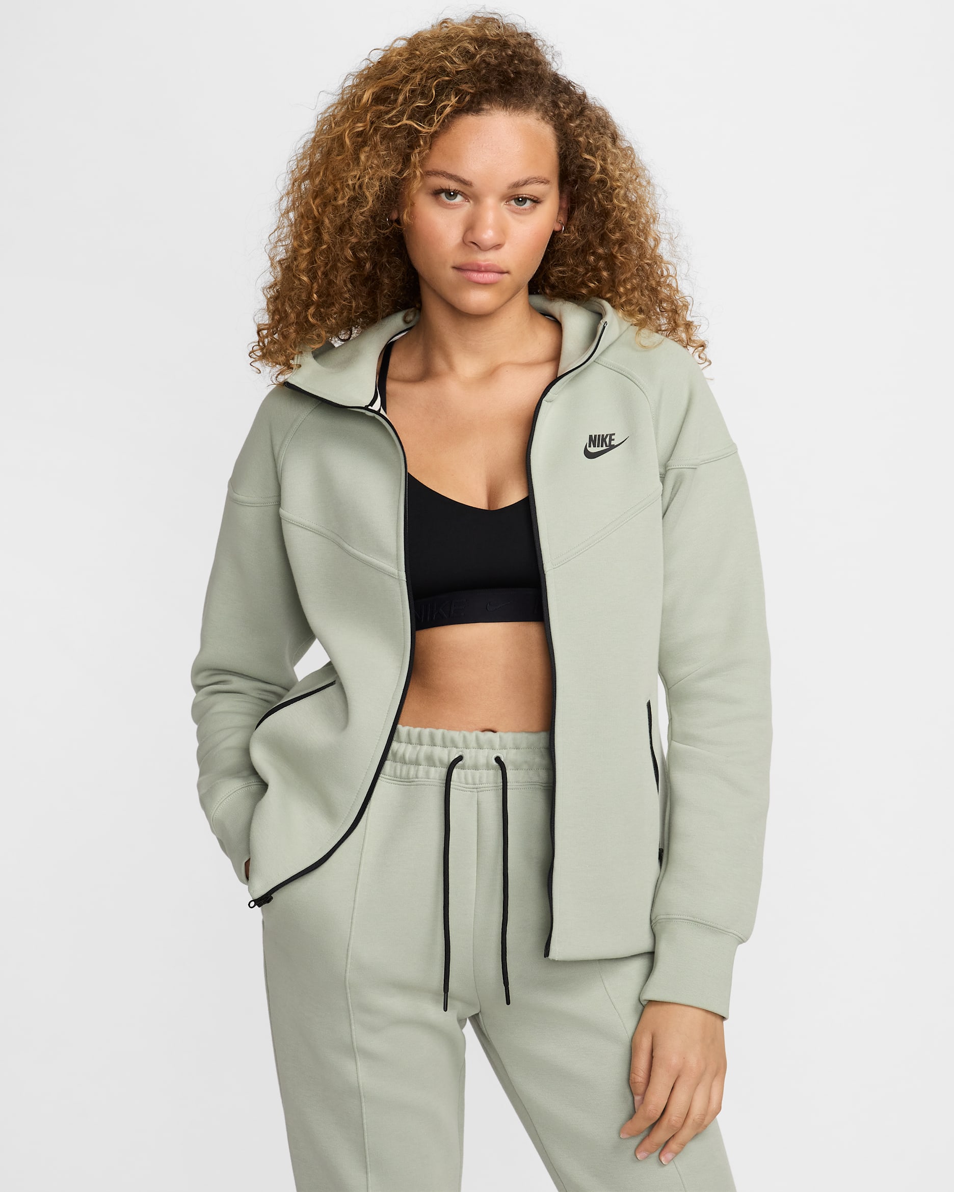 Nike Sportswear Tech Fleece Windrunner Women's Full-Zip Hoodie - Jade Horizon/Black
