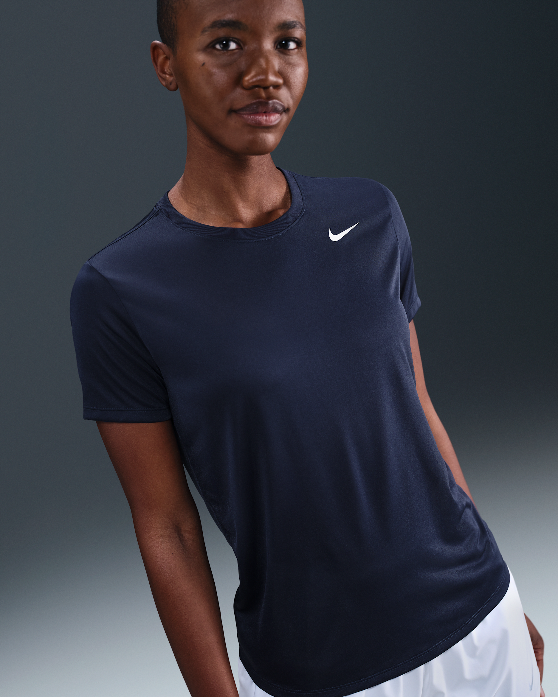 Nike Dri-FIT Women's T-Shirt - Midnight Navy/White