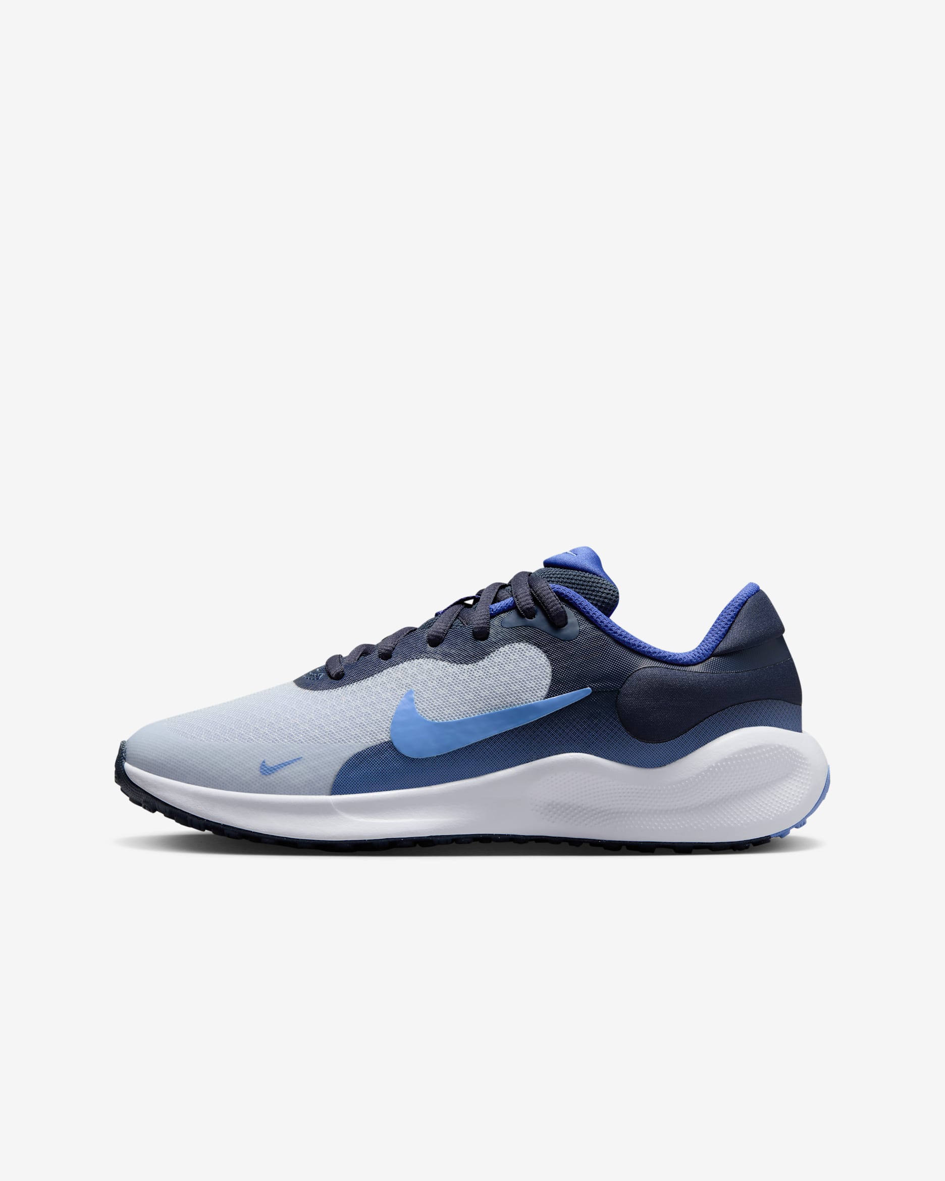 Nike Revolution 7 Older Kids' Road Running Shoes - Football Grey/Thunder Blue/Astronomy Blue/Royal Pulse