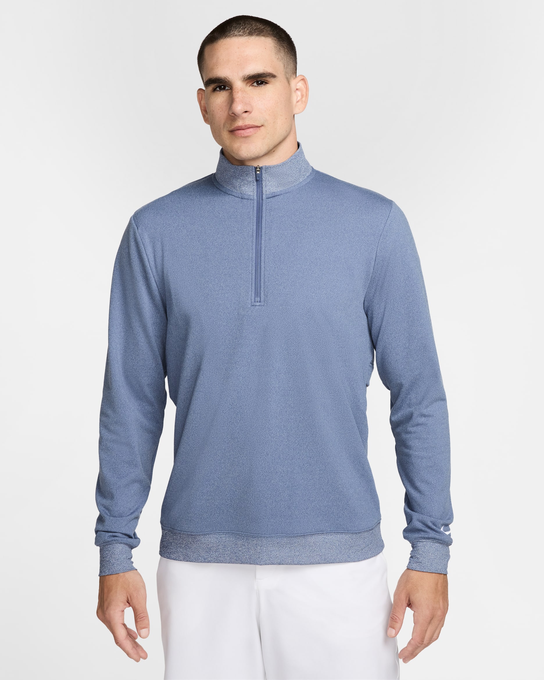 Nike Tour Men's 1/2-Zip Golf Top - Diffused Blue/White