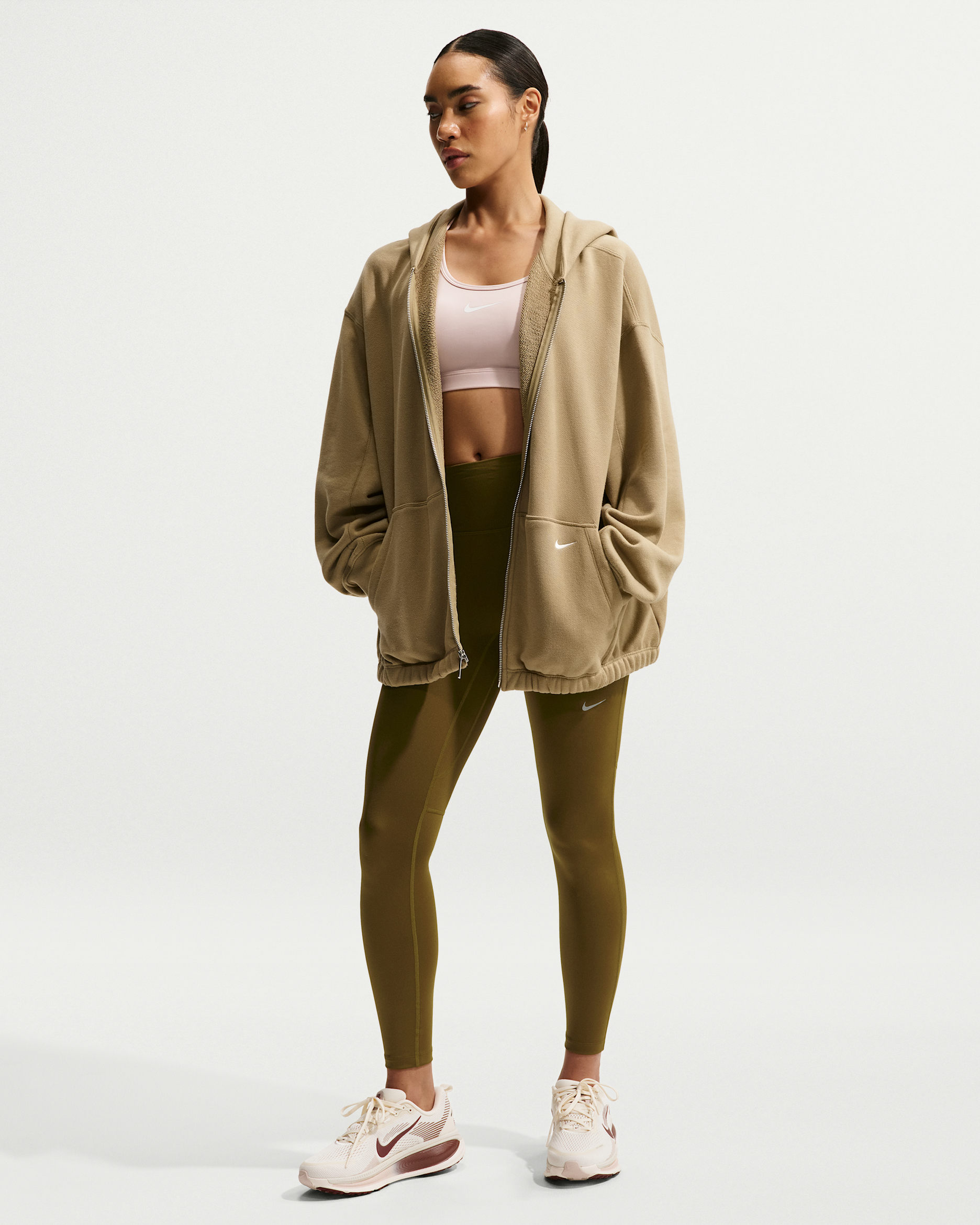 Nike Tempo Leggings de running de 7/8 y talle alto - Mujer - Olive Flak
