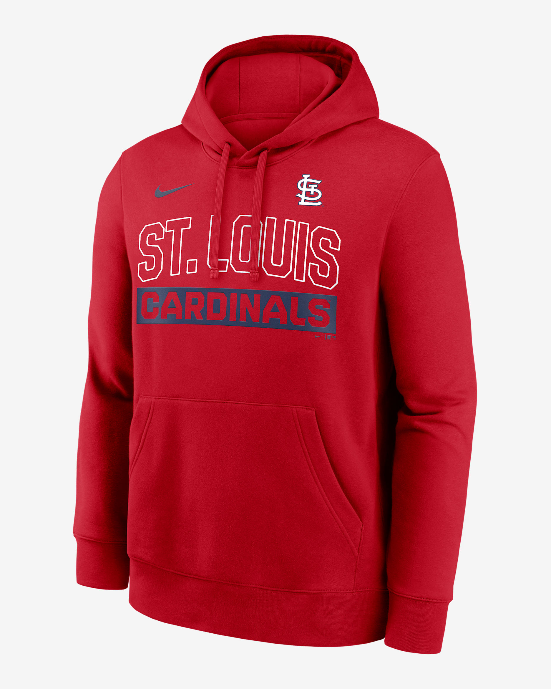 Sudadera con gorro sin cierre Nike de la MLB para hombre St. Louis Cardinals Club - Rojo