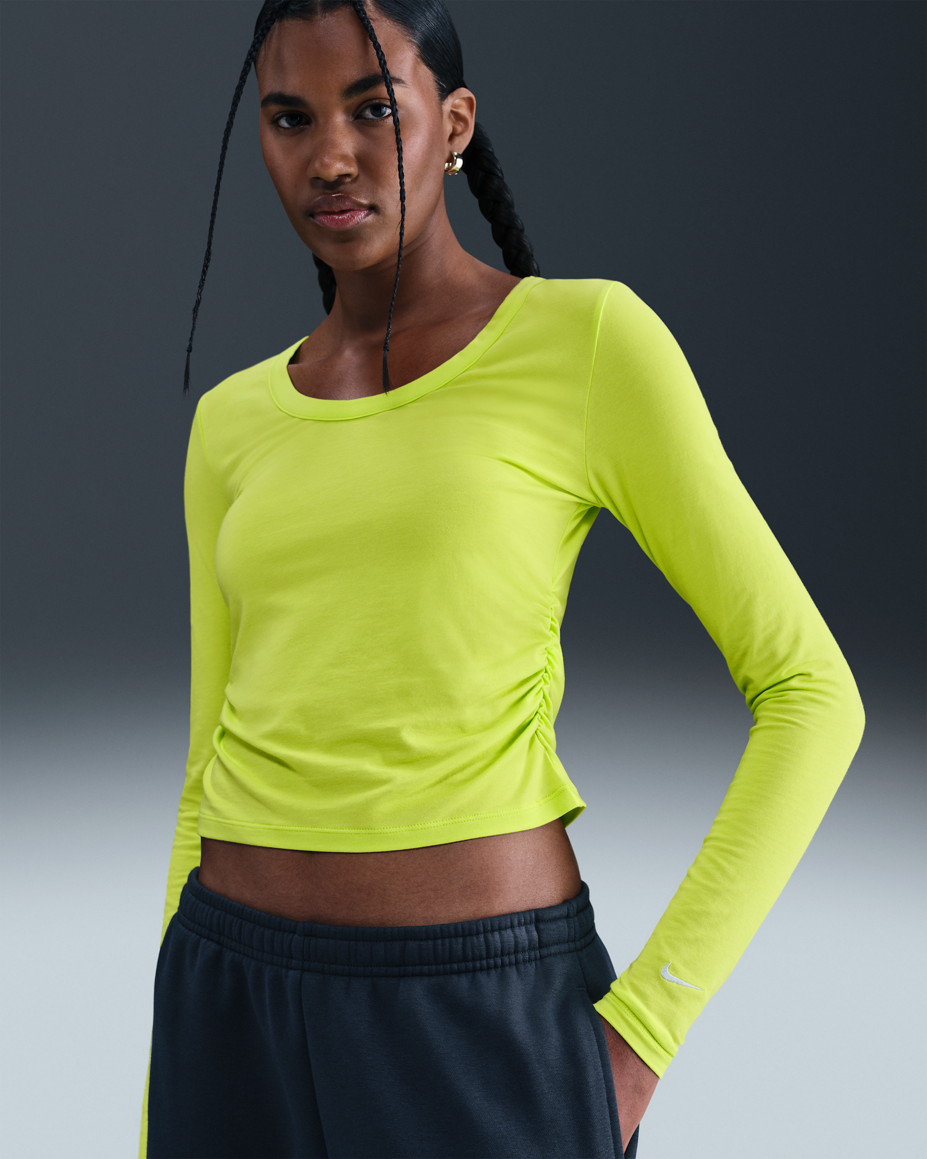Nike Sportswear Chill Knit Longsleeve (Damen) - Cyber/Sail