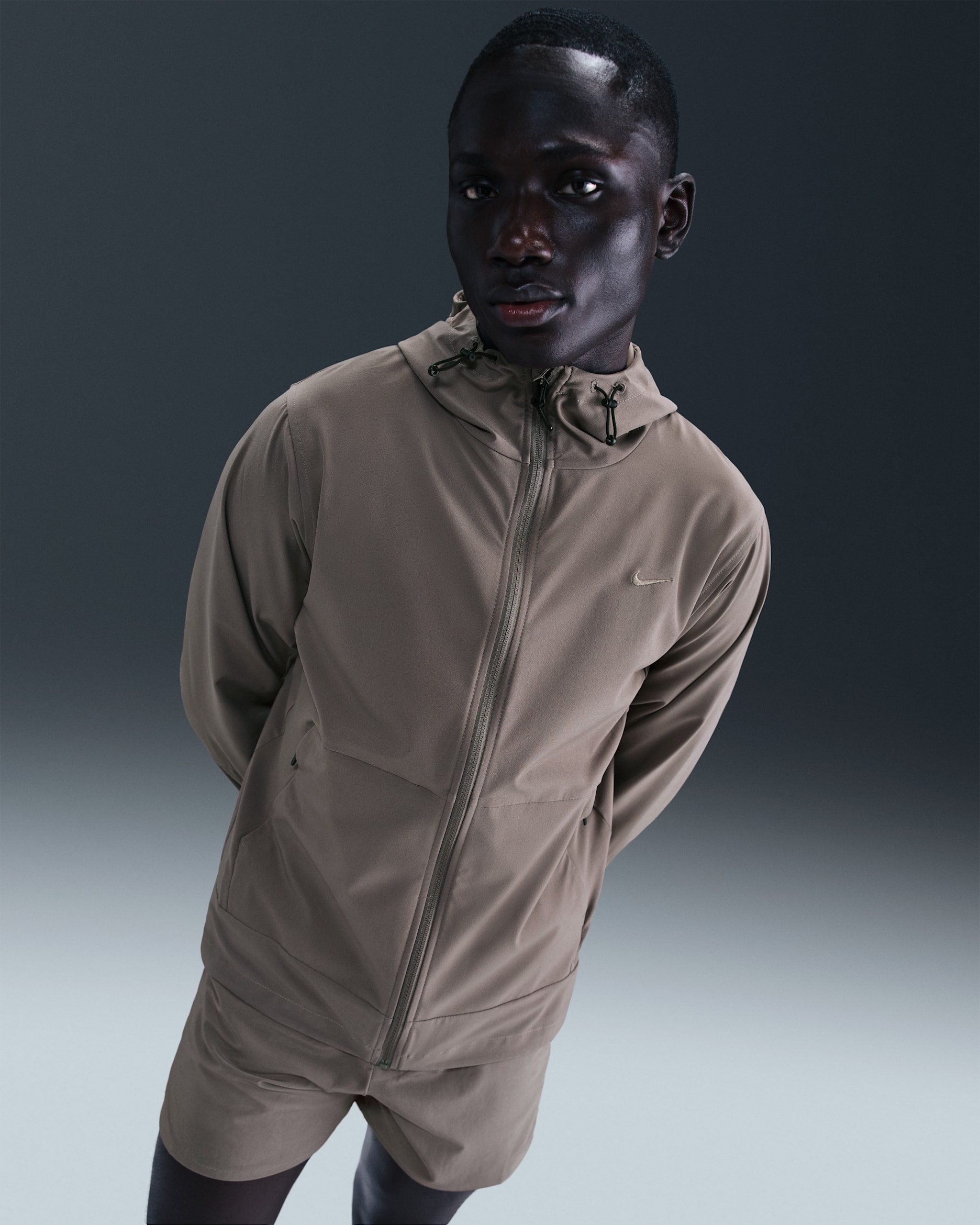 Nike Unlimited Men's Repel Hooded Versatile Jacket - Cave Stone/Black/Cave Stone