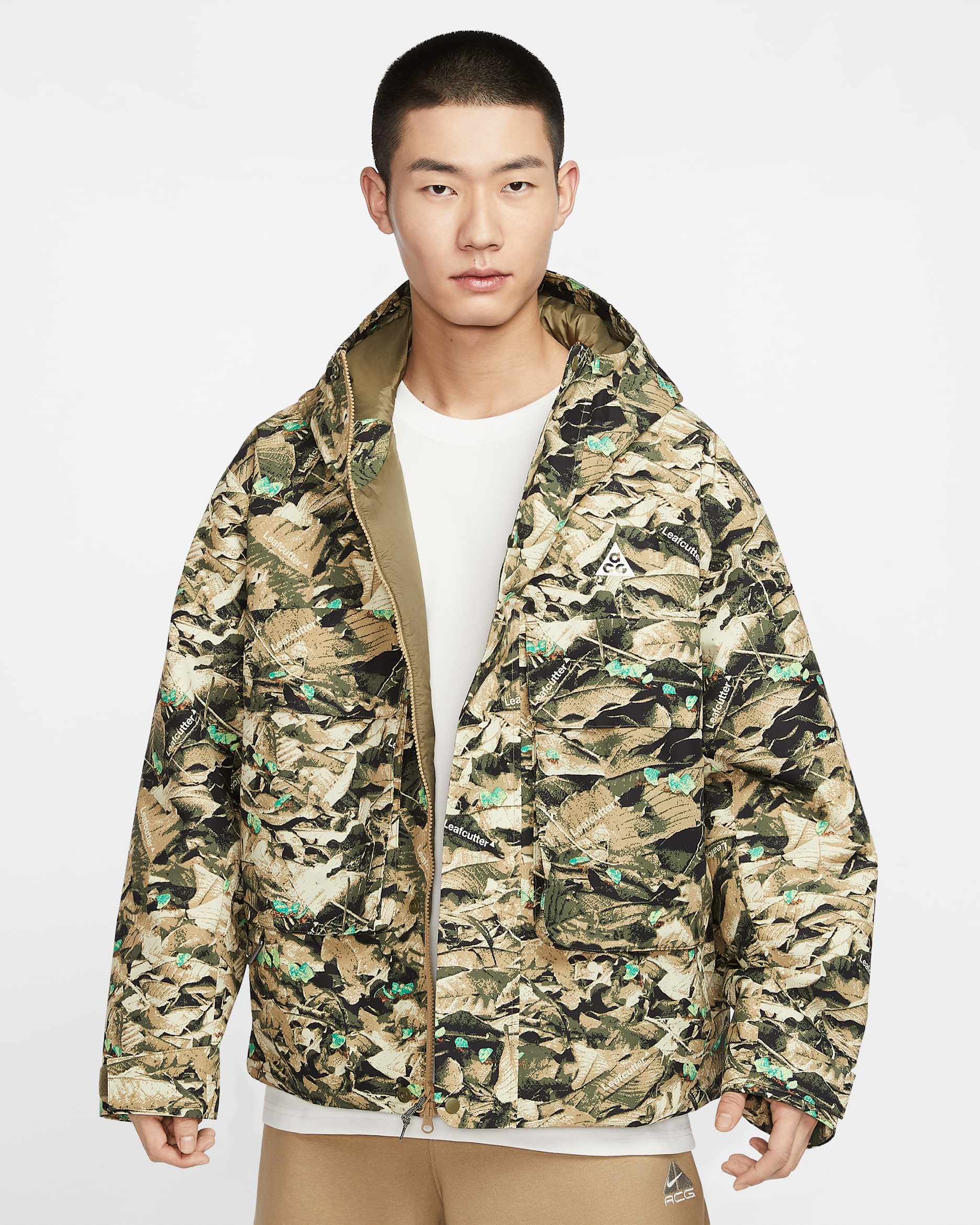 ナイキ ACG PrimaLoft® "Skull Peak" メンズ Storm-FIT フルジップ ジャケット - パラシュートベージュ/ミディアムオリーブ/ミディアムオリーブ/サミットホワイト