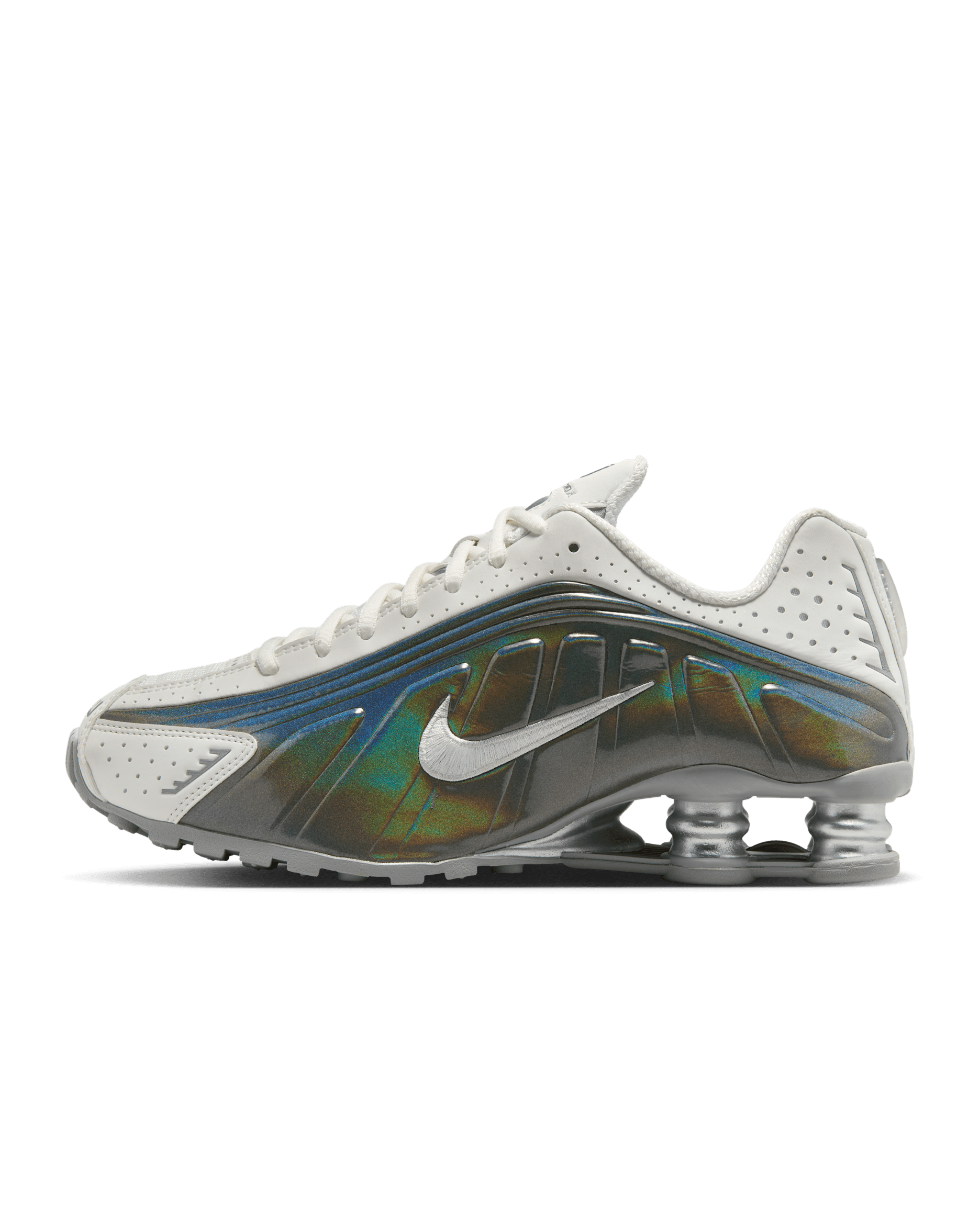 Nike Shox R4 Women's Shoes - Summit White/Hydrangeas/Metallic Silver/Summit White