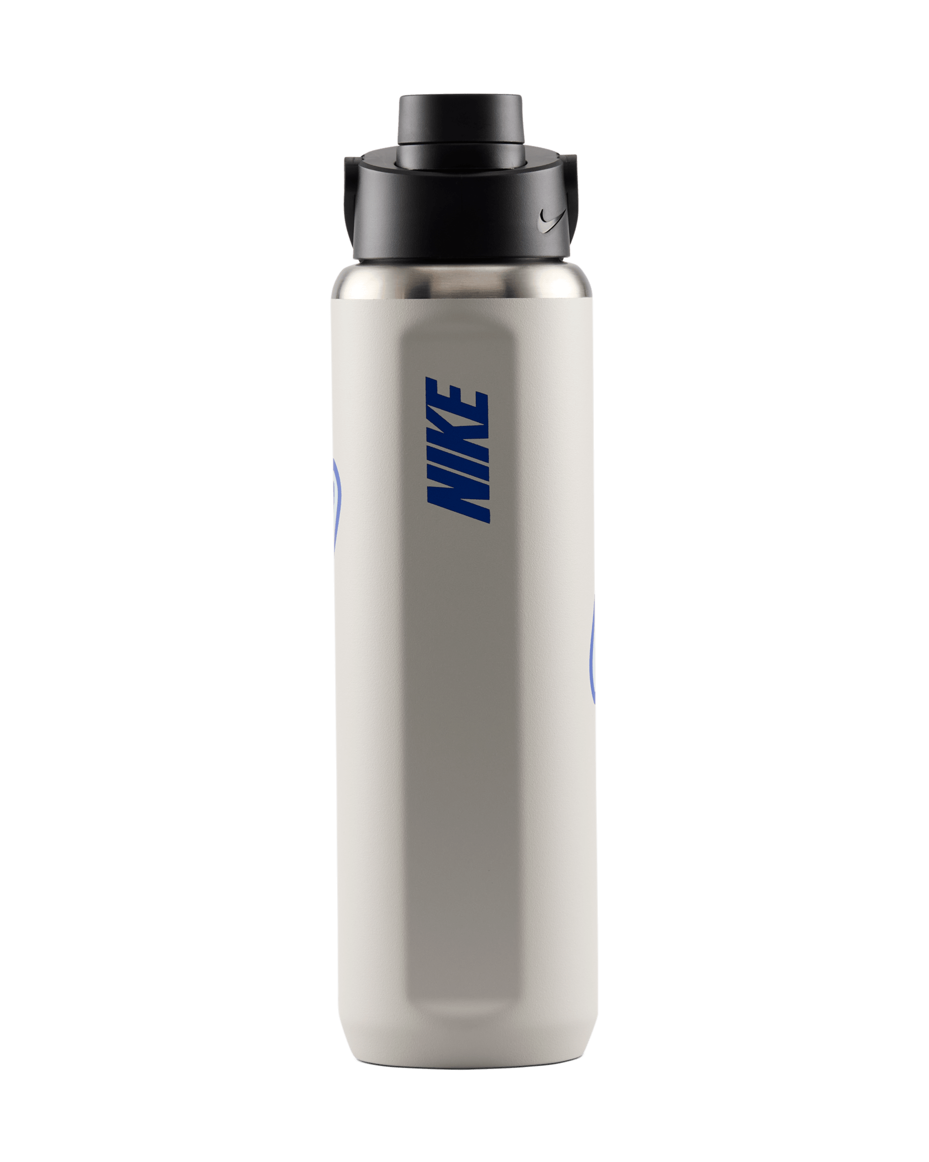 Nike Recharge Chug Botella de acero inoxidable (710 ml) - Sail/Negro/Game Royal/Glacier Blue