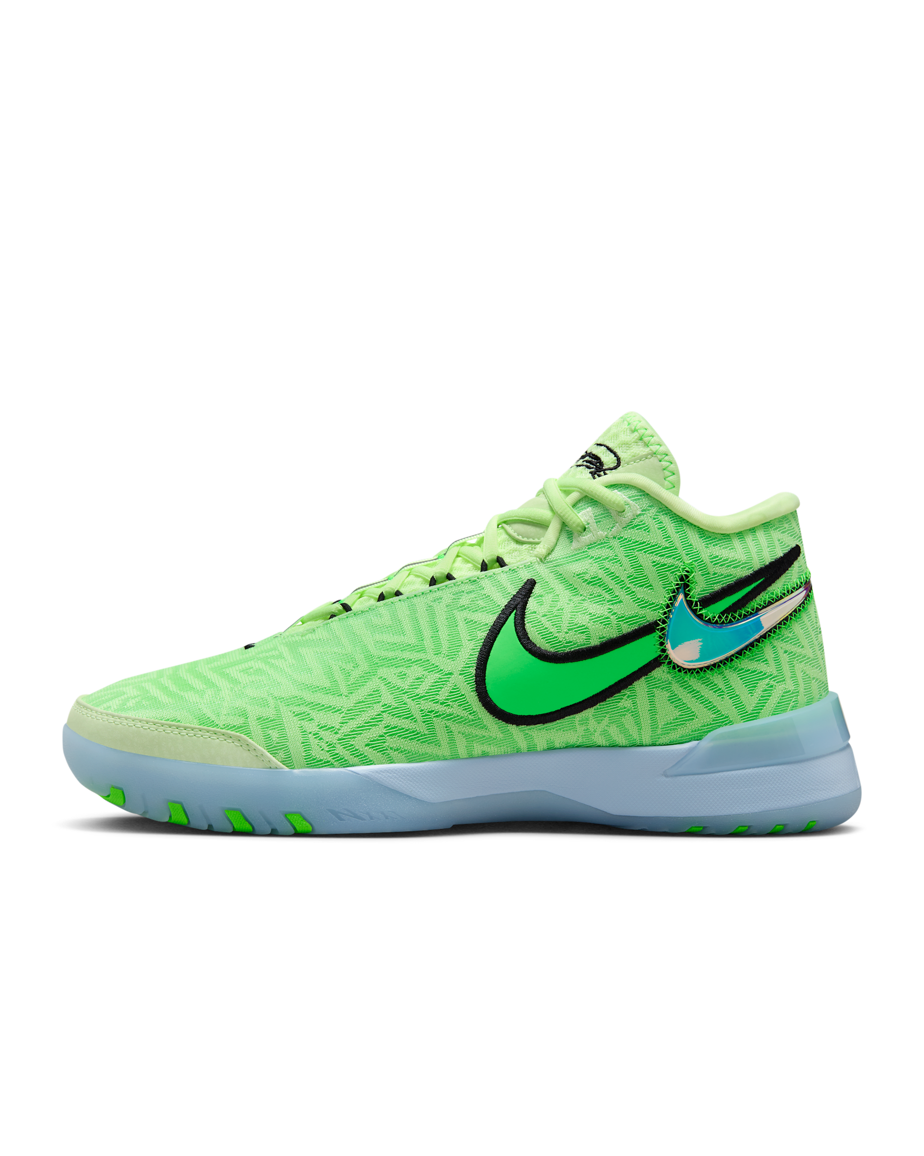 LeBron NXXT Genisus Basketball Shoes - Barely Volt/Celestine Blue/Black/Green Strike