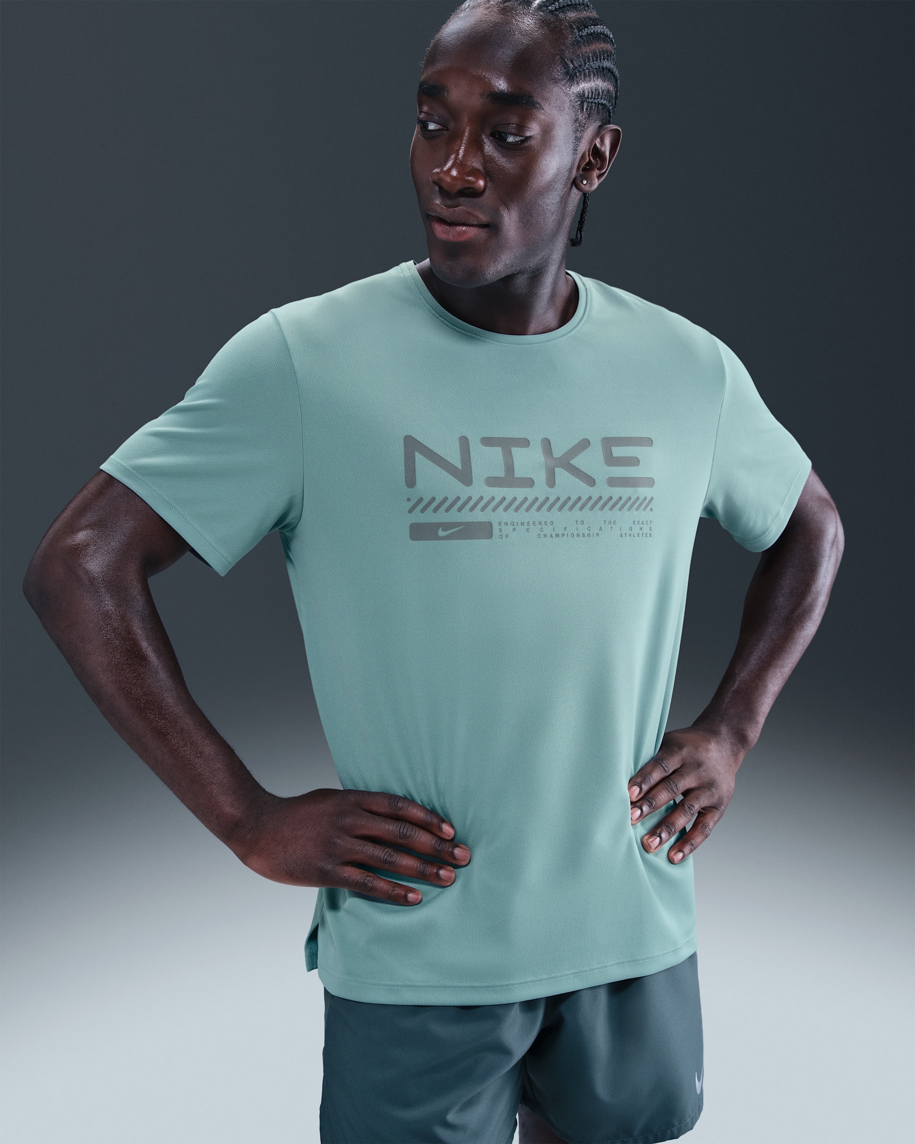 Maglia da running a manica corta per l'inverno Nike Miler – Uomo - Cannon