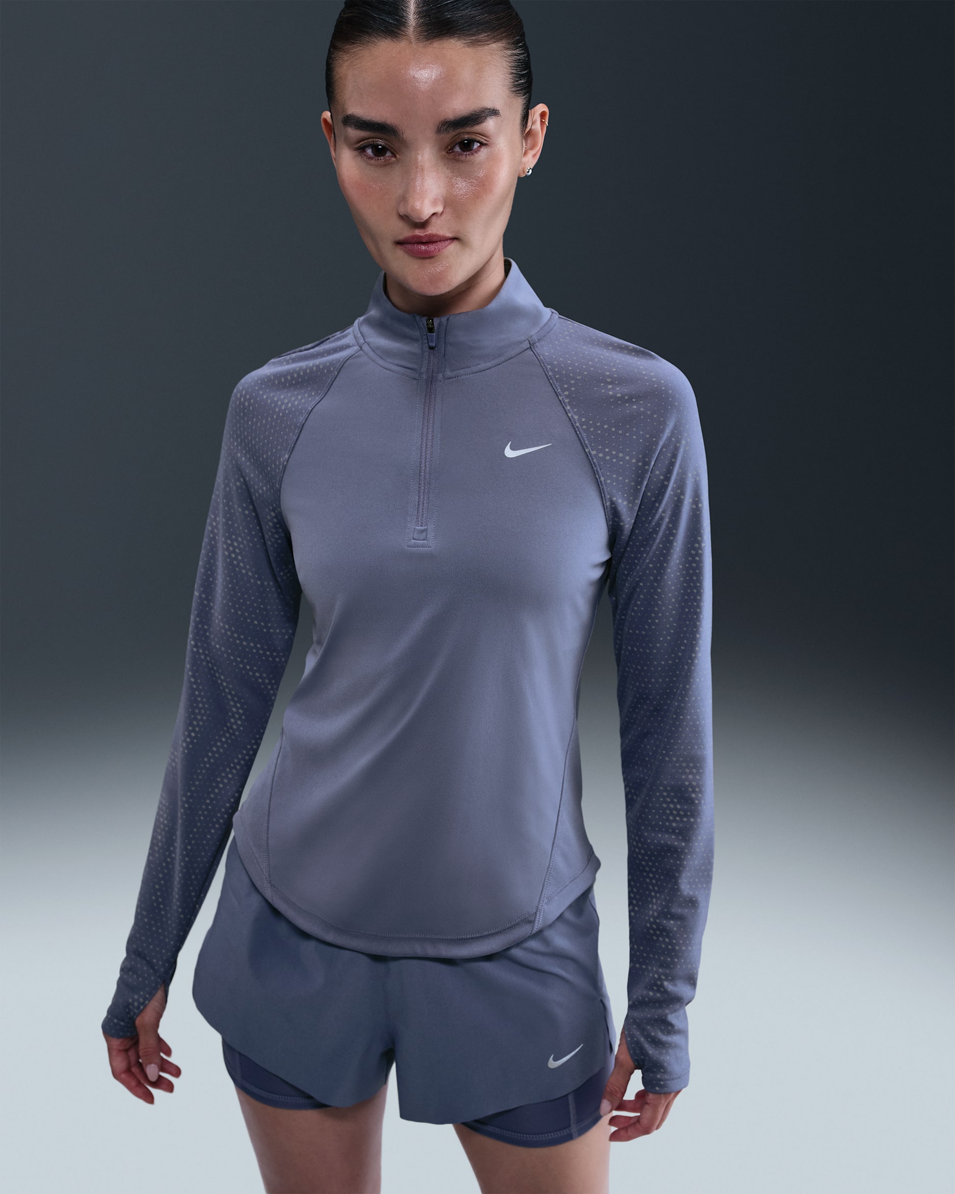 Nike Tempo Flash Women's Dri-FIT 1/4-Zip Running Top - World Indigo