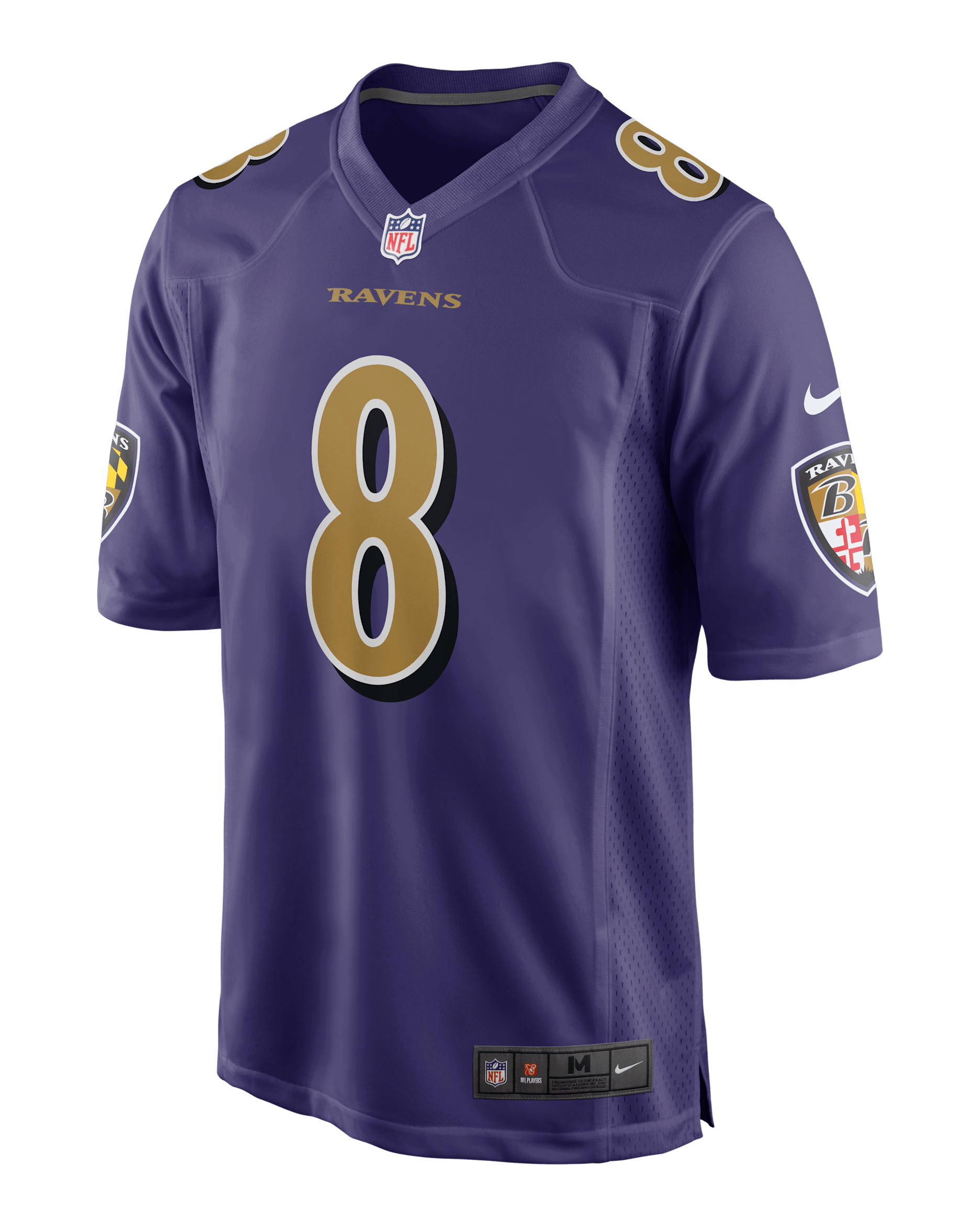 NFL Baltimore Ravens (Lamar Jackson) Men's Game Football Jersey - Purple