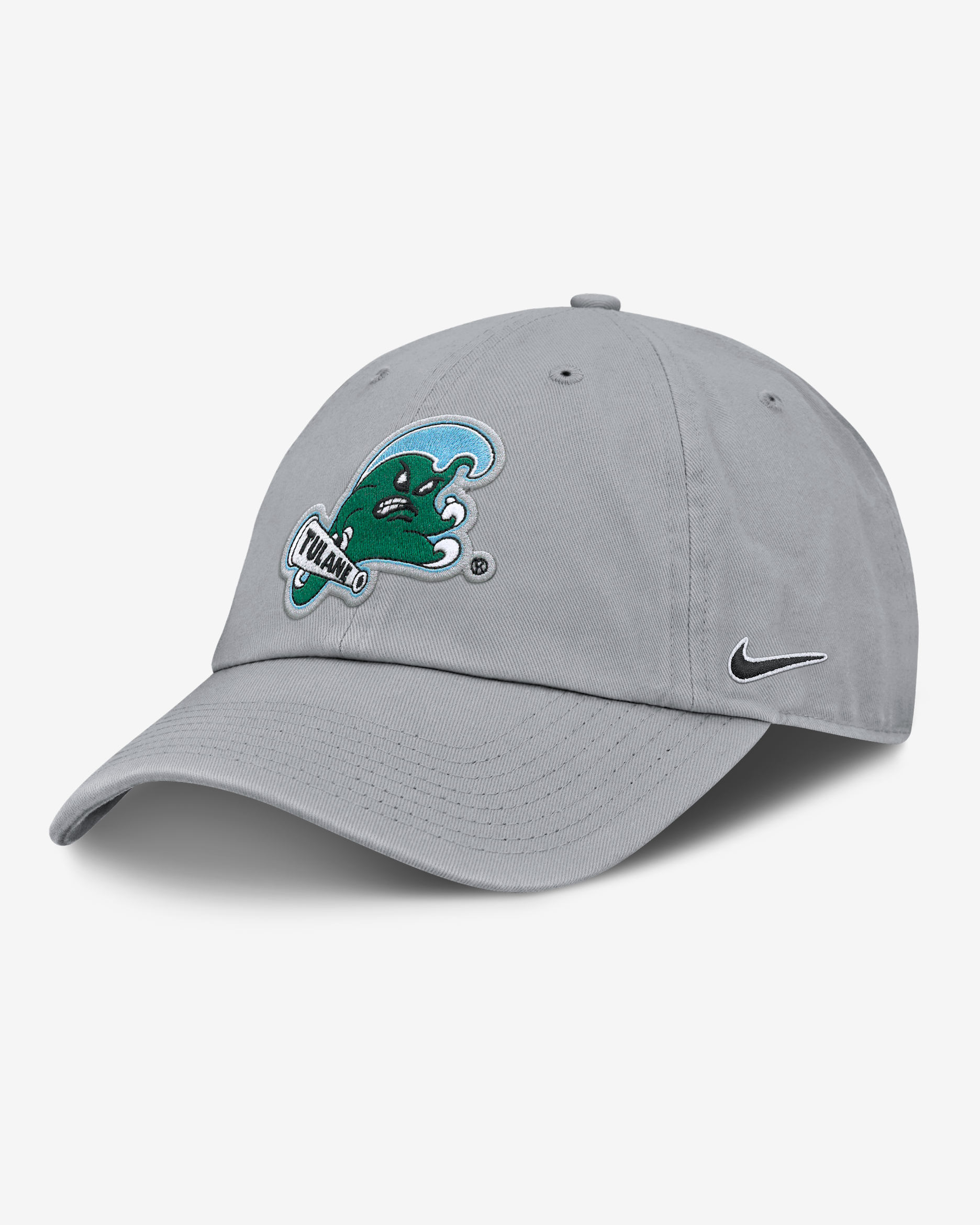 Gorra universitaria Nike ajustable para hombre Tulane 2025/26 College Football Playoff Bound Club - Gris