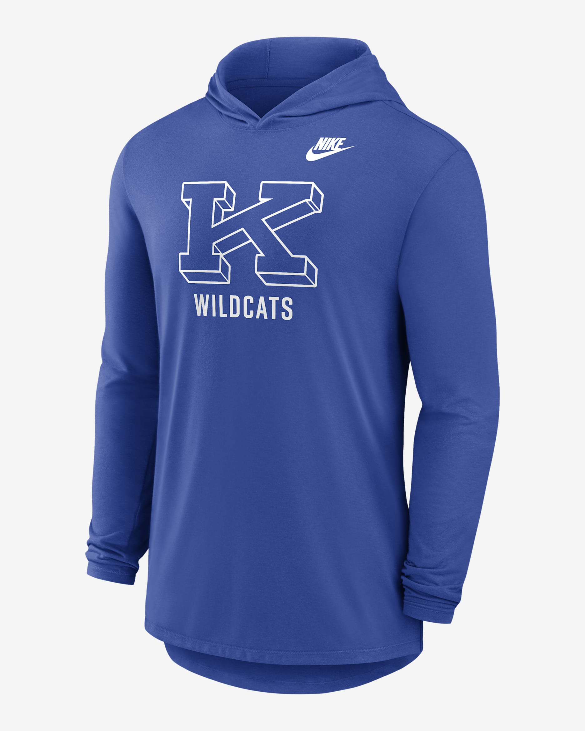 Playera de manga larga universitaria Nike Dri-FIT con gorro para hombre Kentucky Legacy - Royal