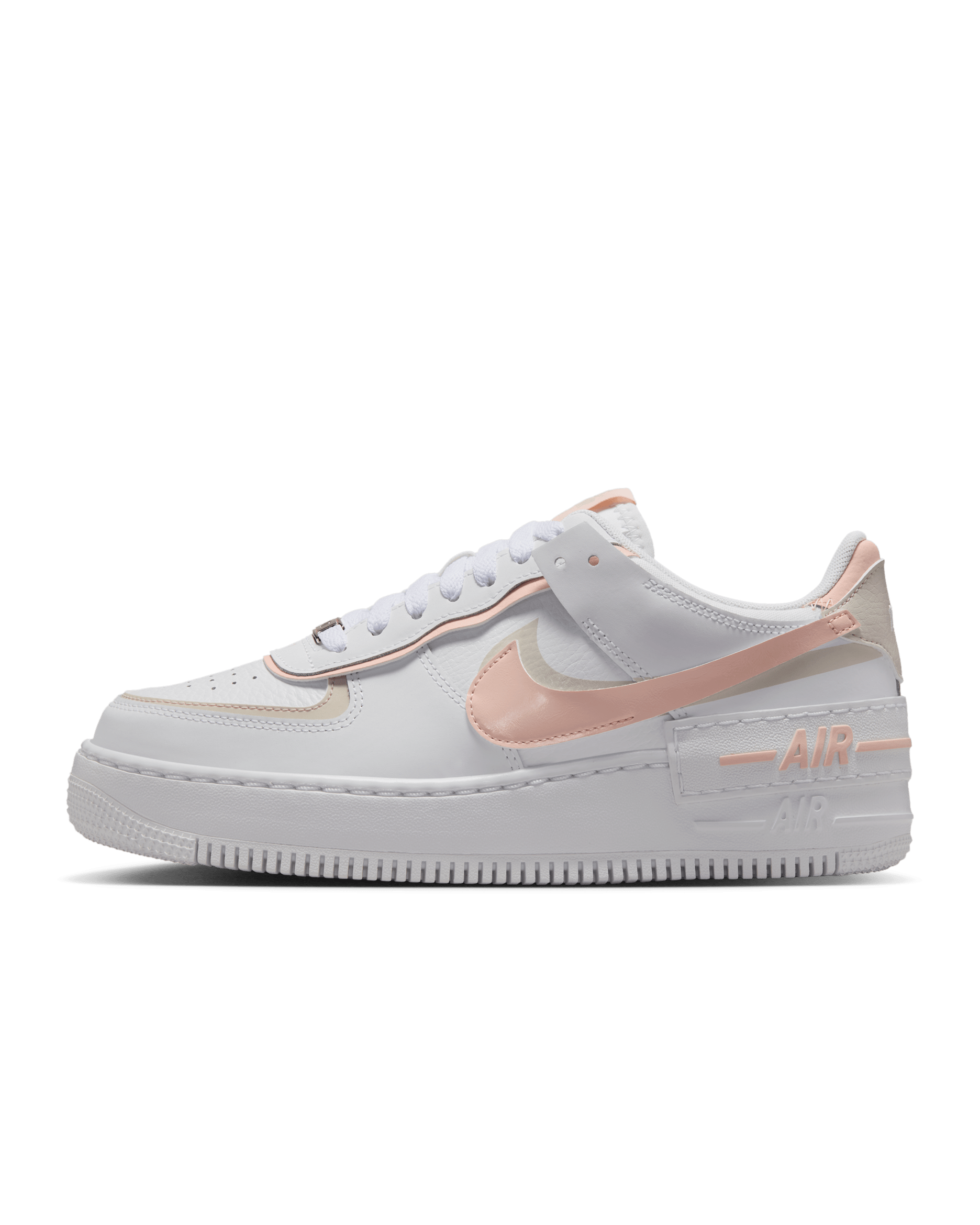 Nike Air Force 1 Shadow Women's Shoes - White/Light Orewood Brown/White/Washed Coral