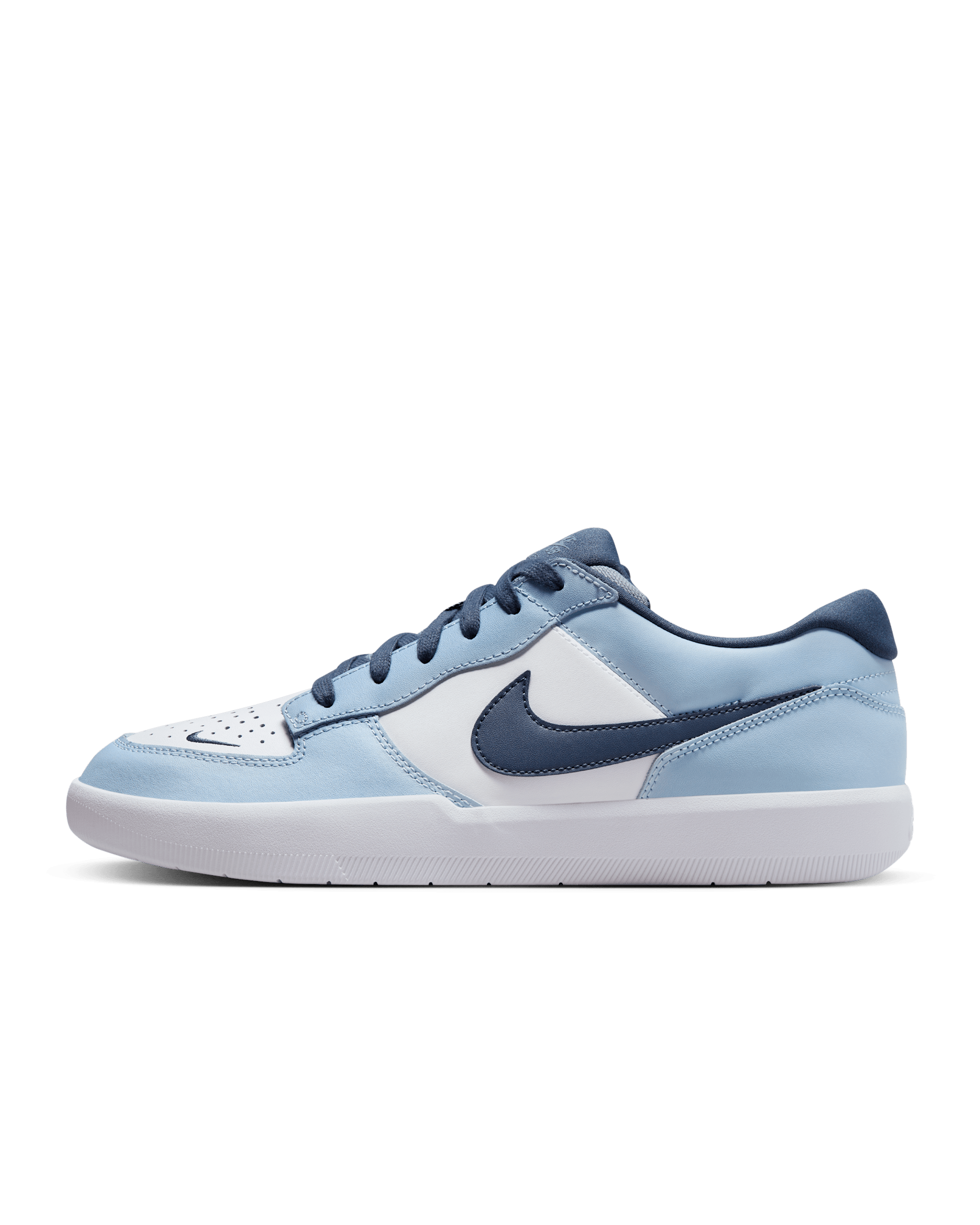 Nike SB Force 58 Premium Skate Shoes - White/White/Ashen Slate/Thunder Blue