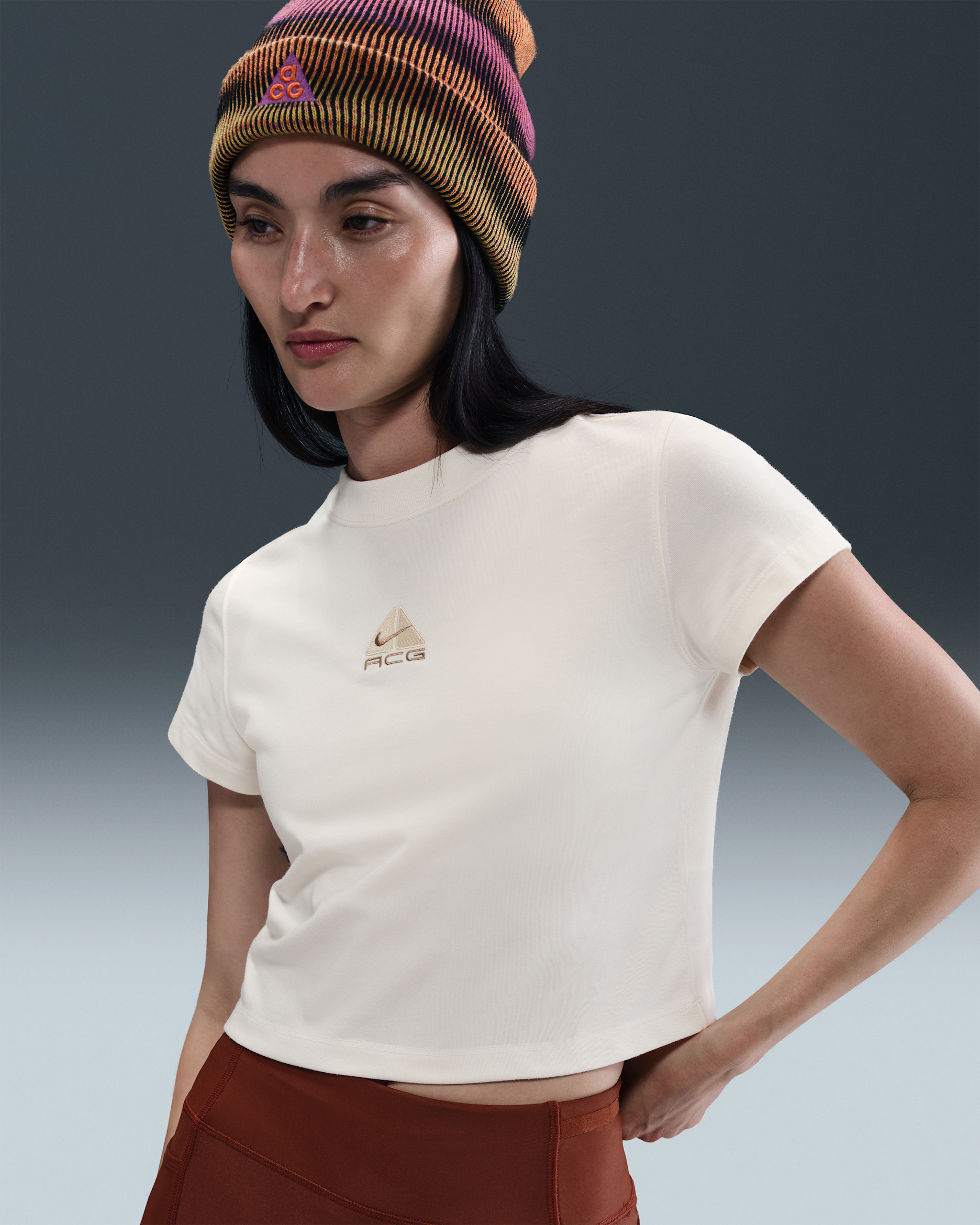 Nike ACG Women's Dri-FIT Short-Sleeve T-Shirt - Pale Ivory/Light Khaki/Parachute Beige