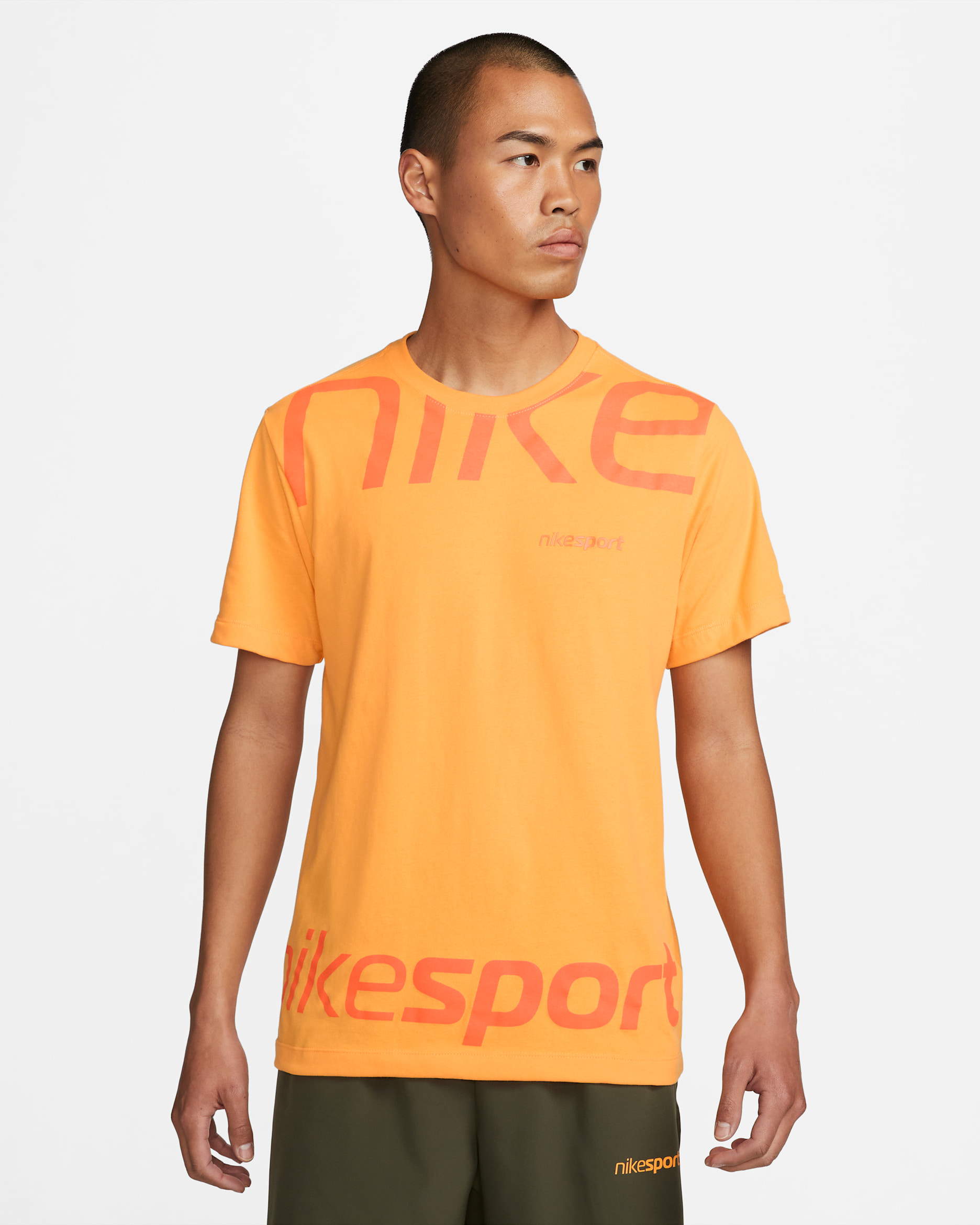 Nike Dri-FIT Men's Training T-Shirt - Sundial/Sundial/Bright Mandarin