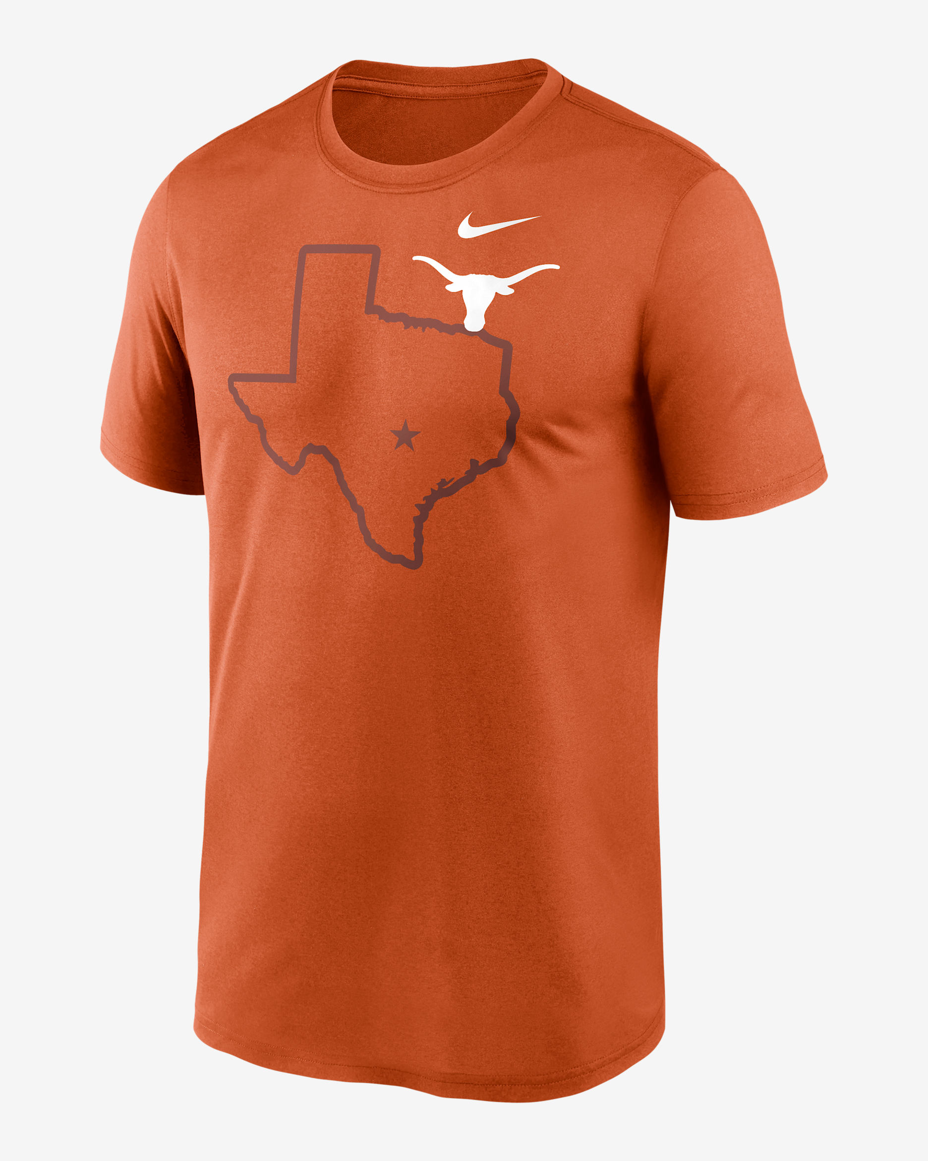 Texas Campus Legend Shadow Logo Men's Nike Dri-FIT College T-Shirt - Burnt Orange