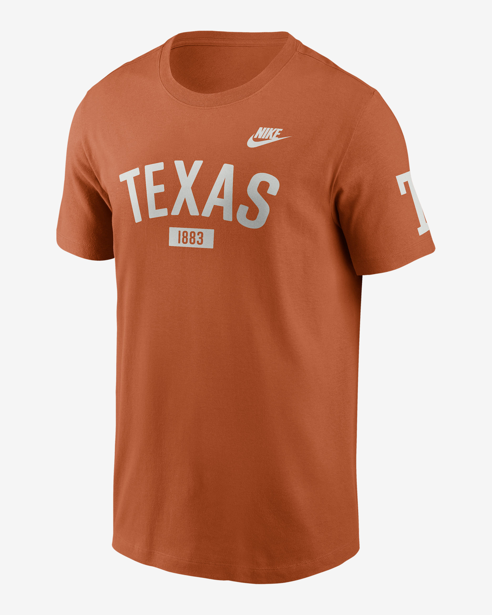 Texas Legacy Arch 2-Hit Men's Nike College T-Shirt - Burnt Orange