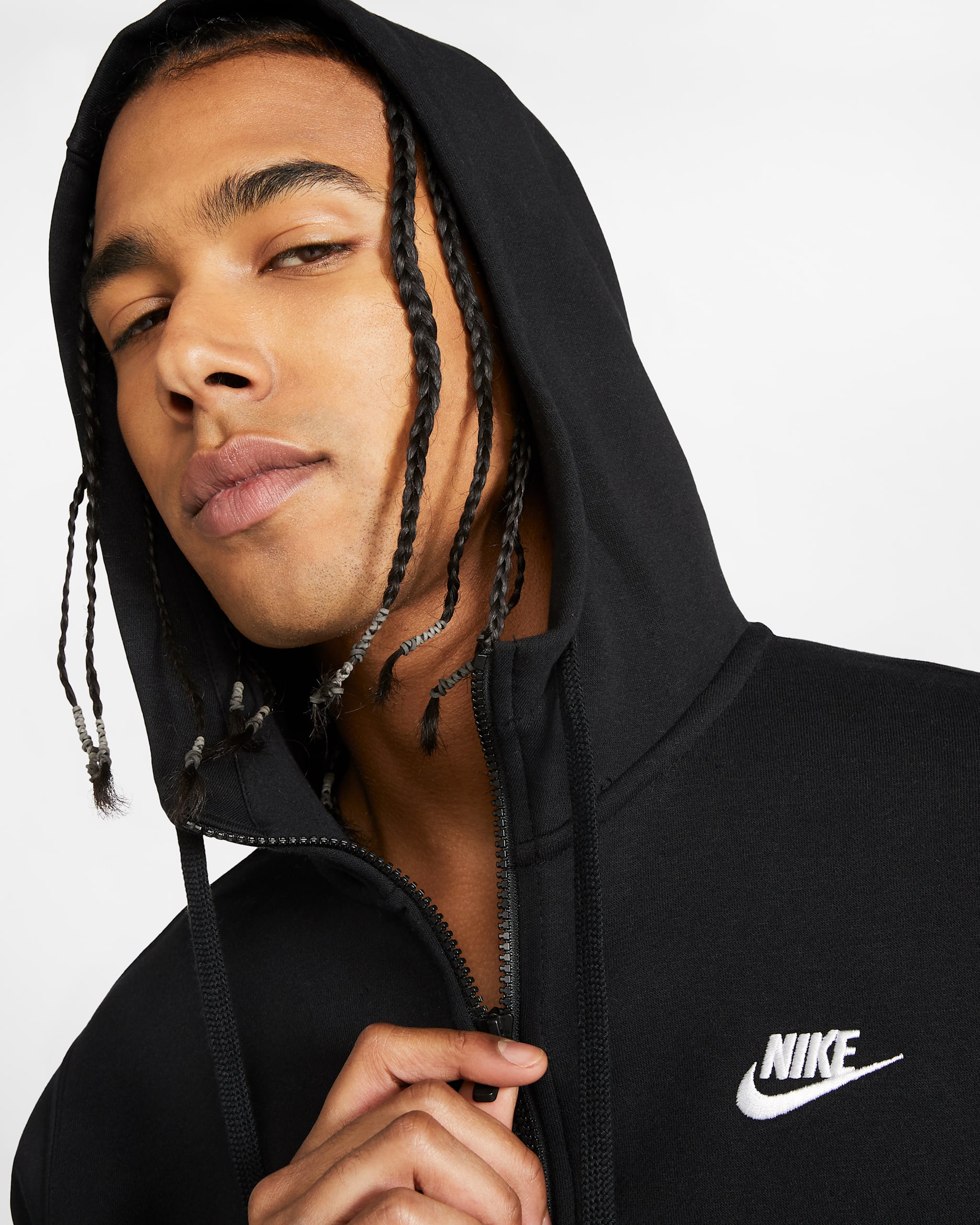Sweat à capuche et zip Nike Sportswear Club Fleece pour Homme