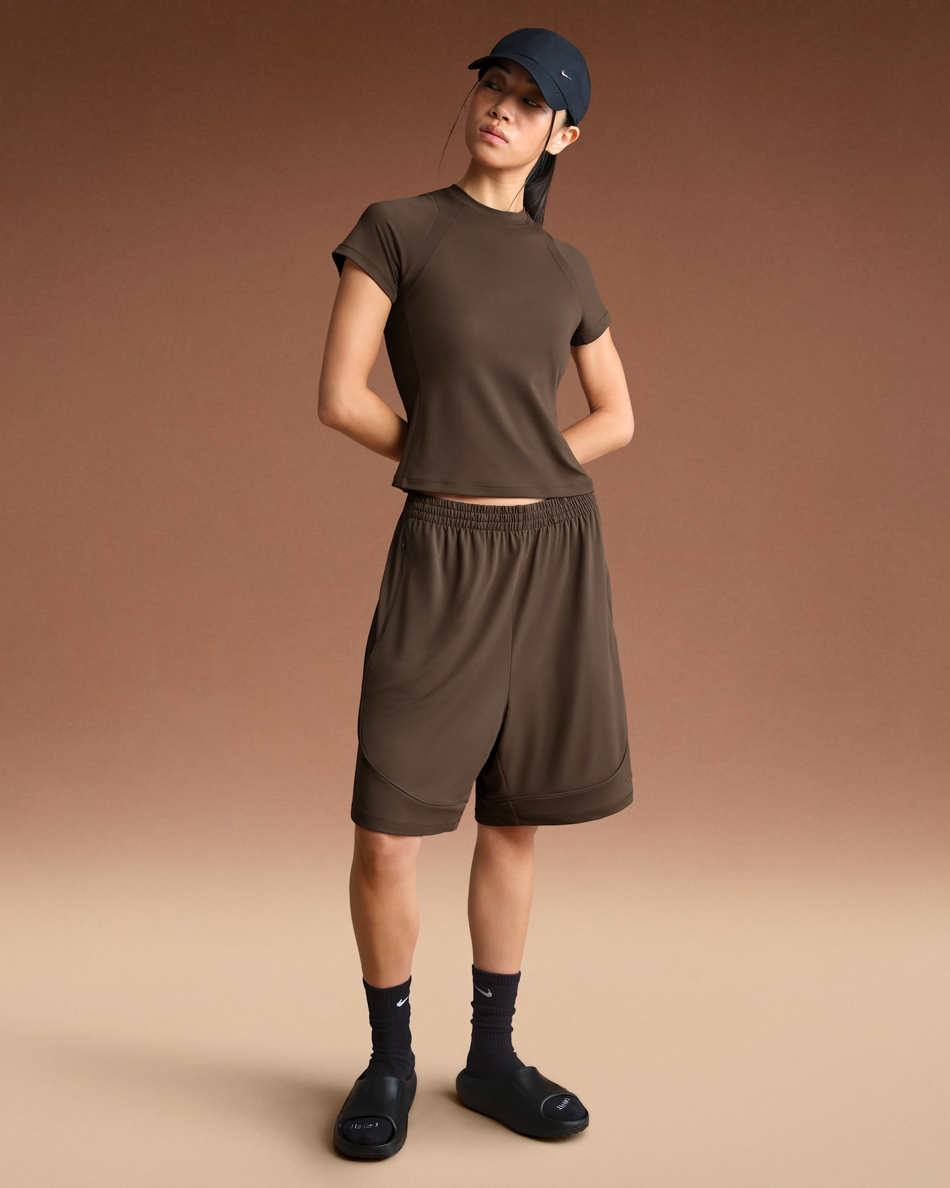 NikeSKIMS Airy Women's Relaxed Shorts - NSKM DARK SEPIA