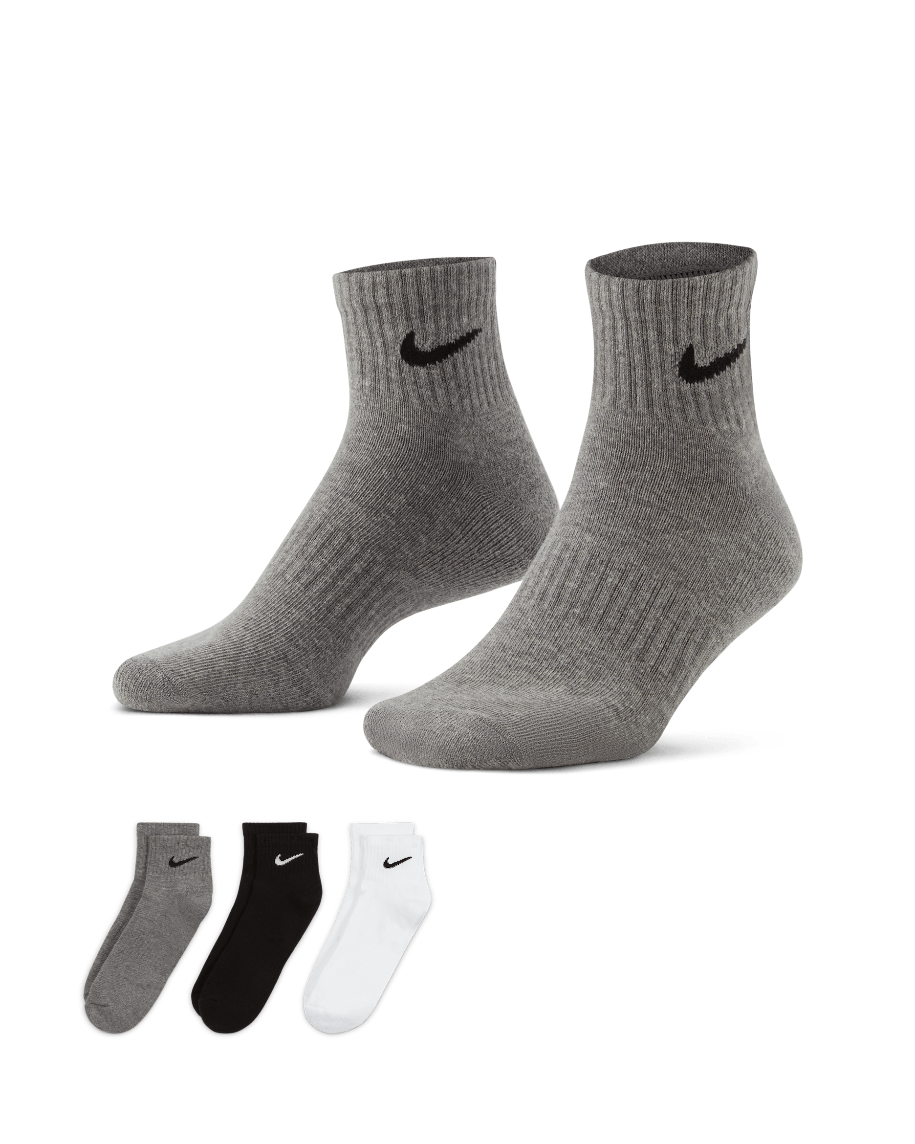 Nike Everyday Cushioned Training Ankle Socks (3 Pairs) - Multi-Colour