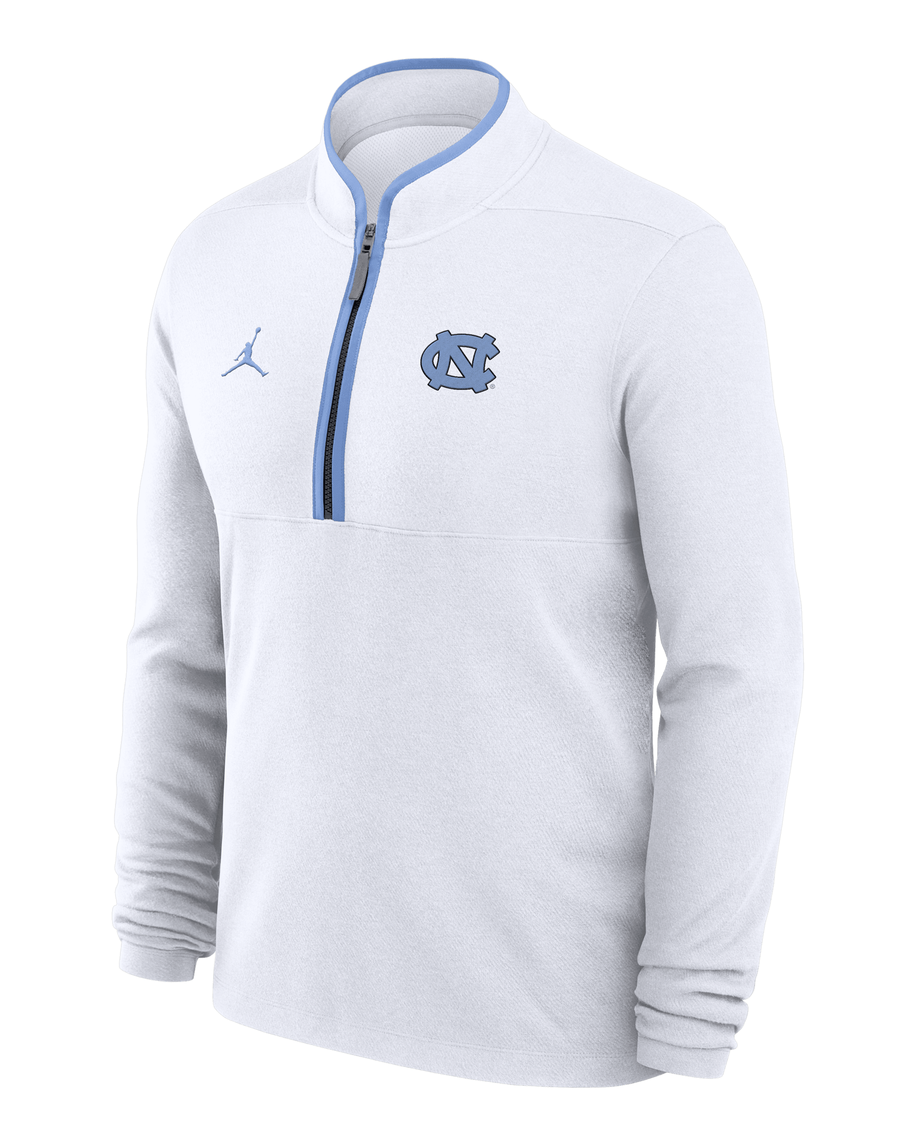 North Carolina Victory Men's Jordan Brand Dri-FIT College 1/2-Zip Long-Sleeve Top - White