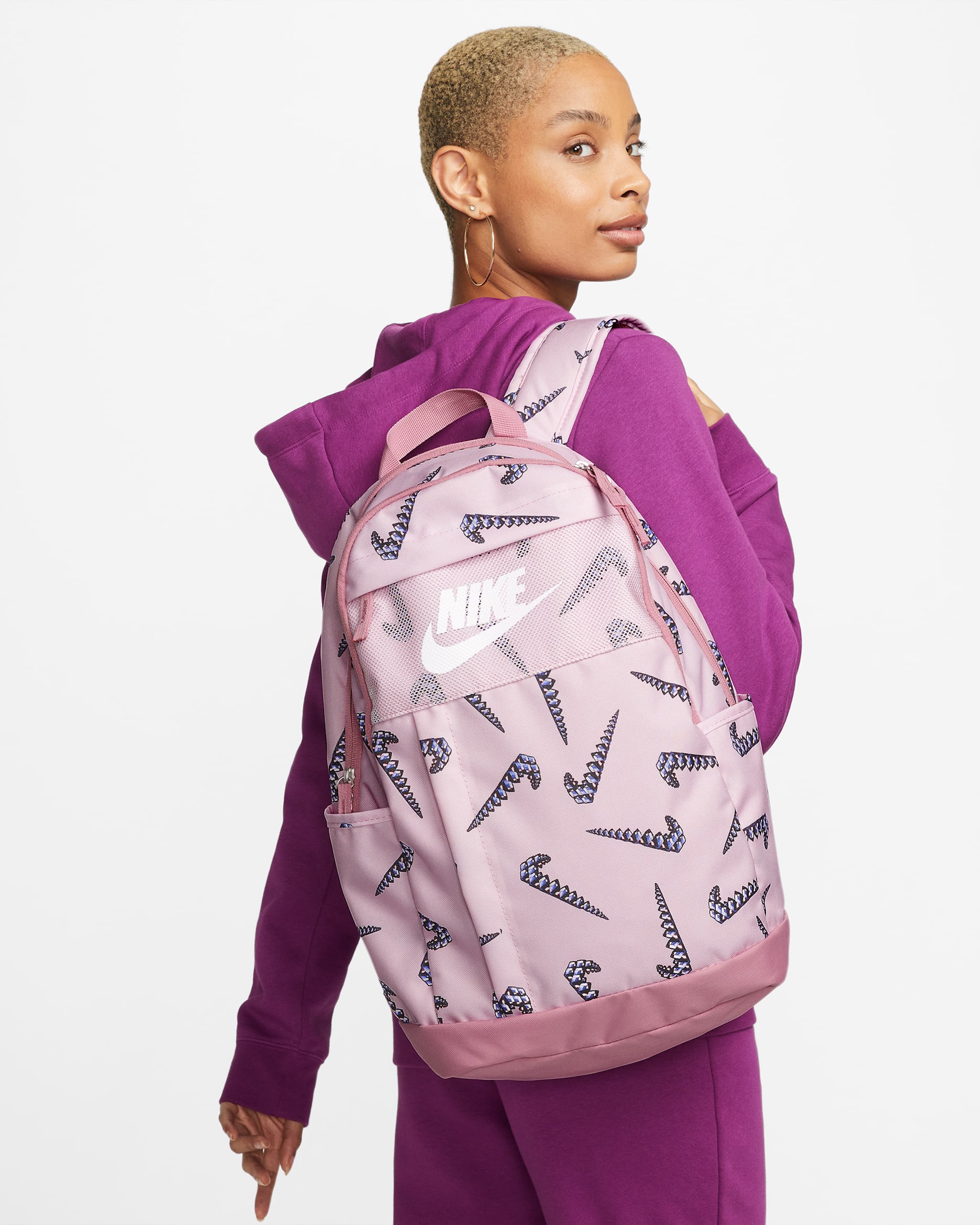 Nike Backpack (21L) - Elemental Pink/Elemental Pink/White