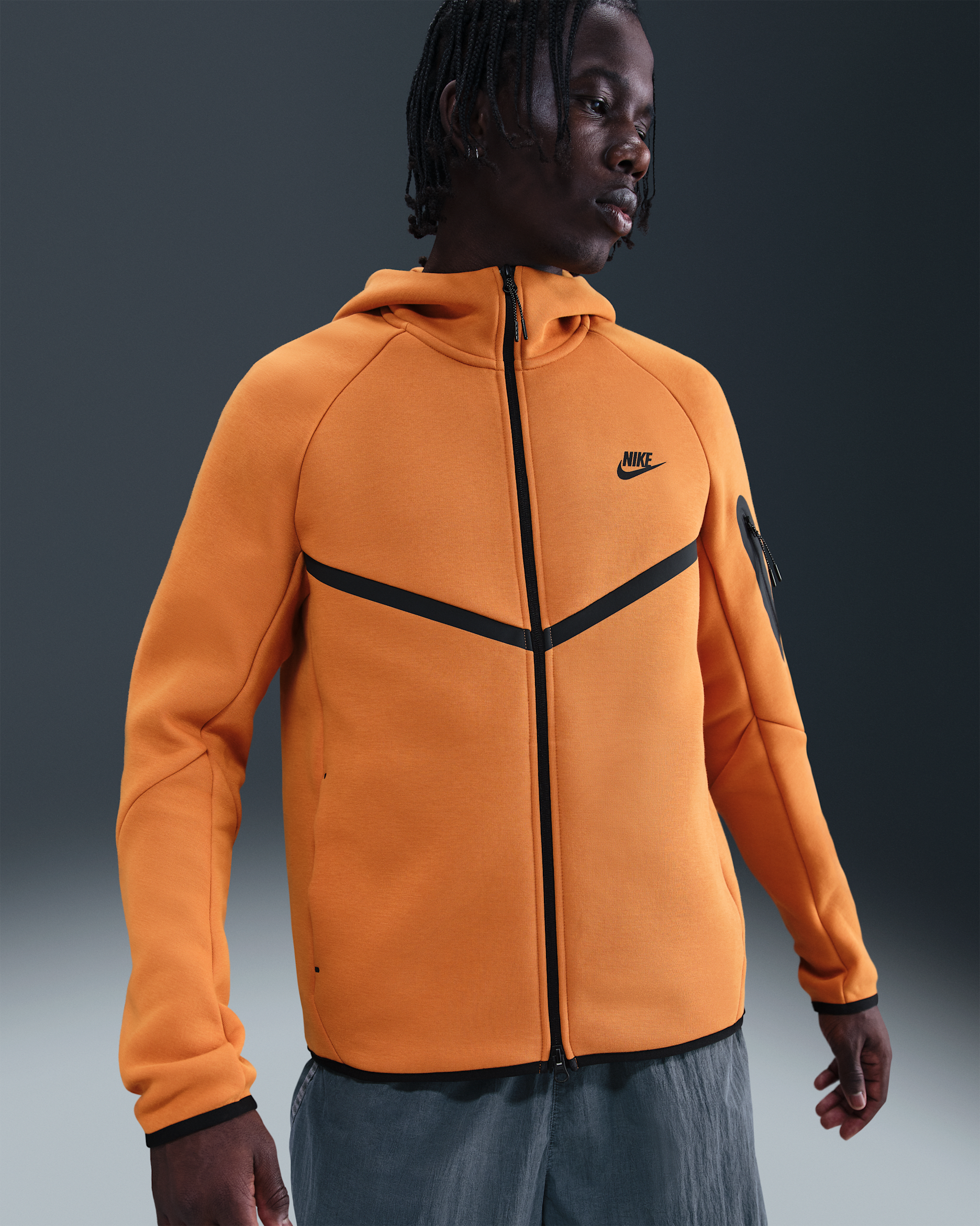 Nike Tech Men's Fleece Windrunner Full-Zip Jacket - Monarch/Black