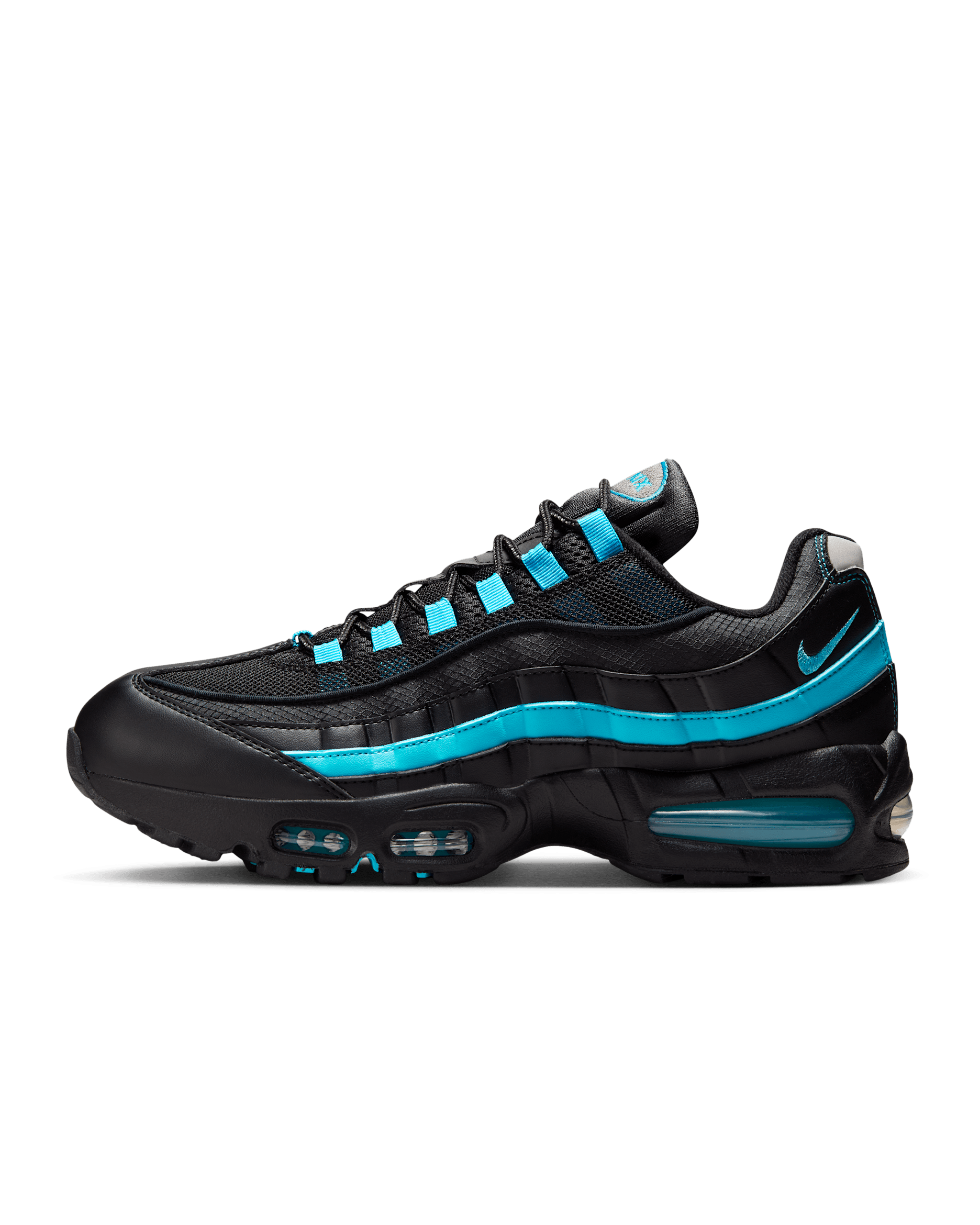 Nike Air Max 95 'Big Bubble' Men's Shoes - Black/Black/Pearl Grey/Baltic Blue