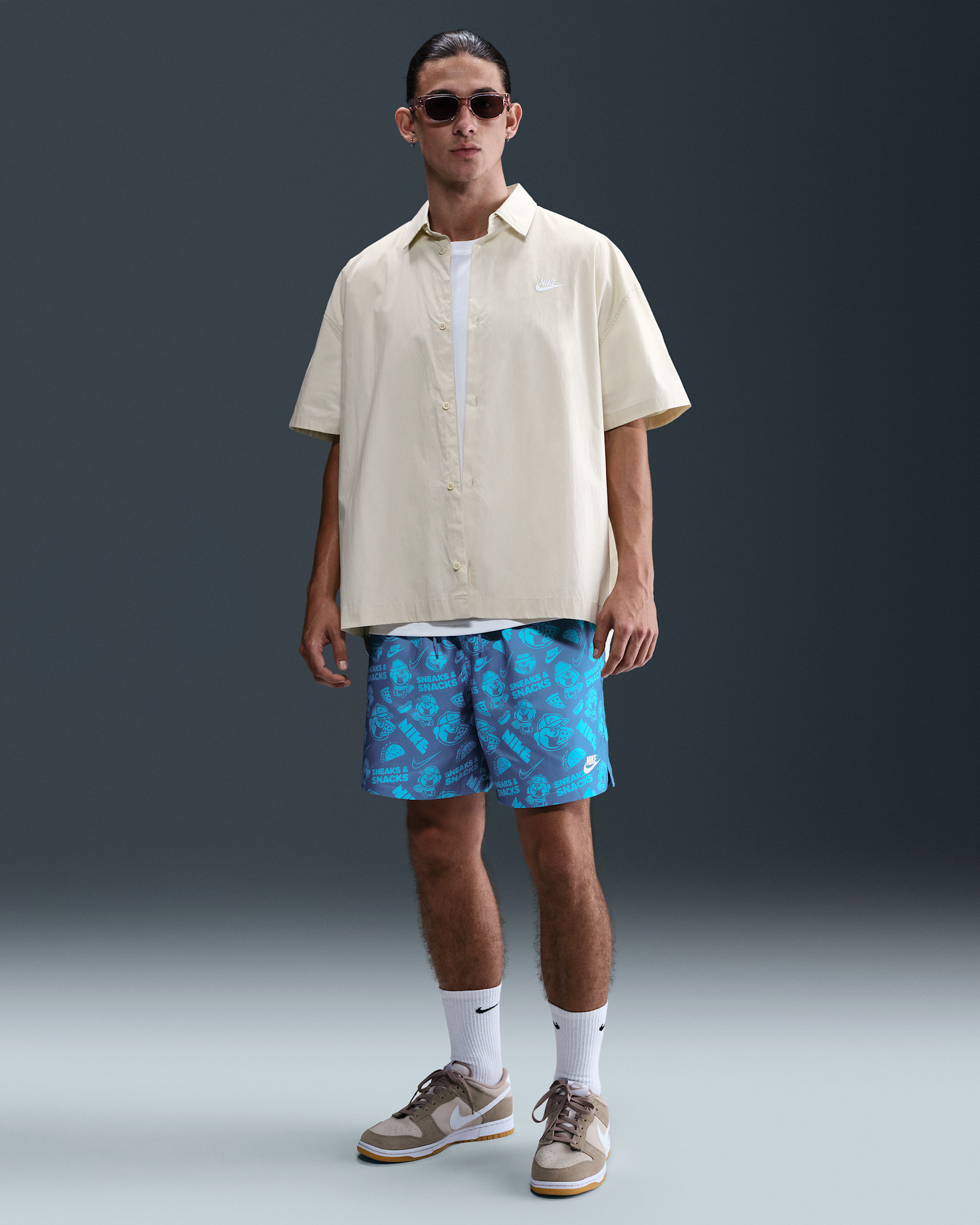 Nike Club Men's Flow Shorts - Blue Beyond/Baltic Blue/White