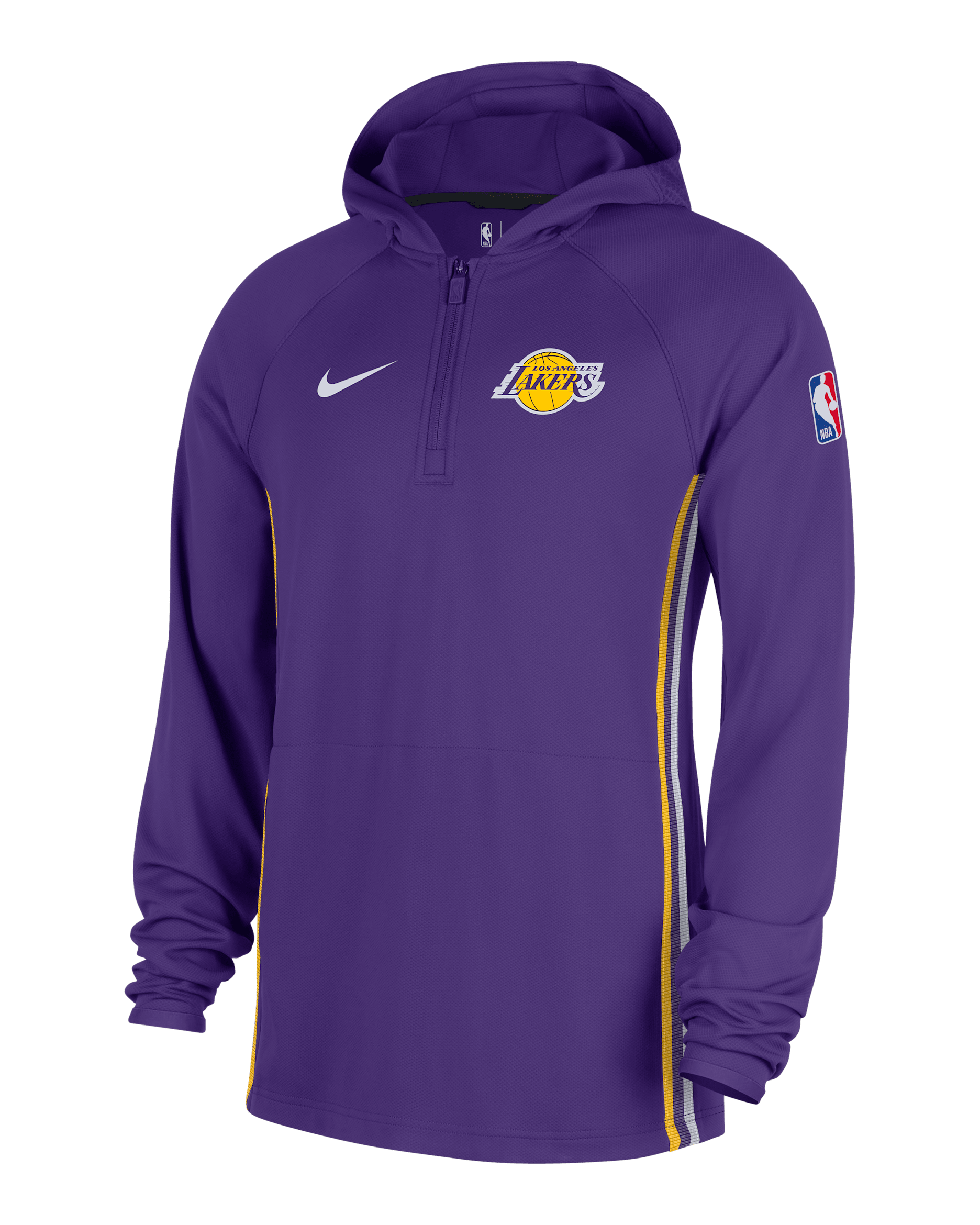 Los Angeles Lakers Zoned Men's Nike Dri-FIT NBA 1/4-Zip Hoodie - Field Purple/Black/White