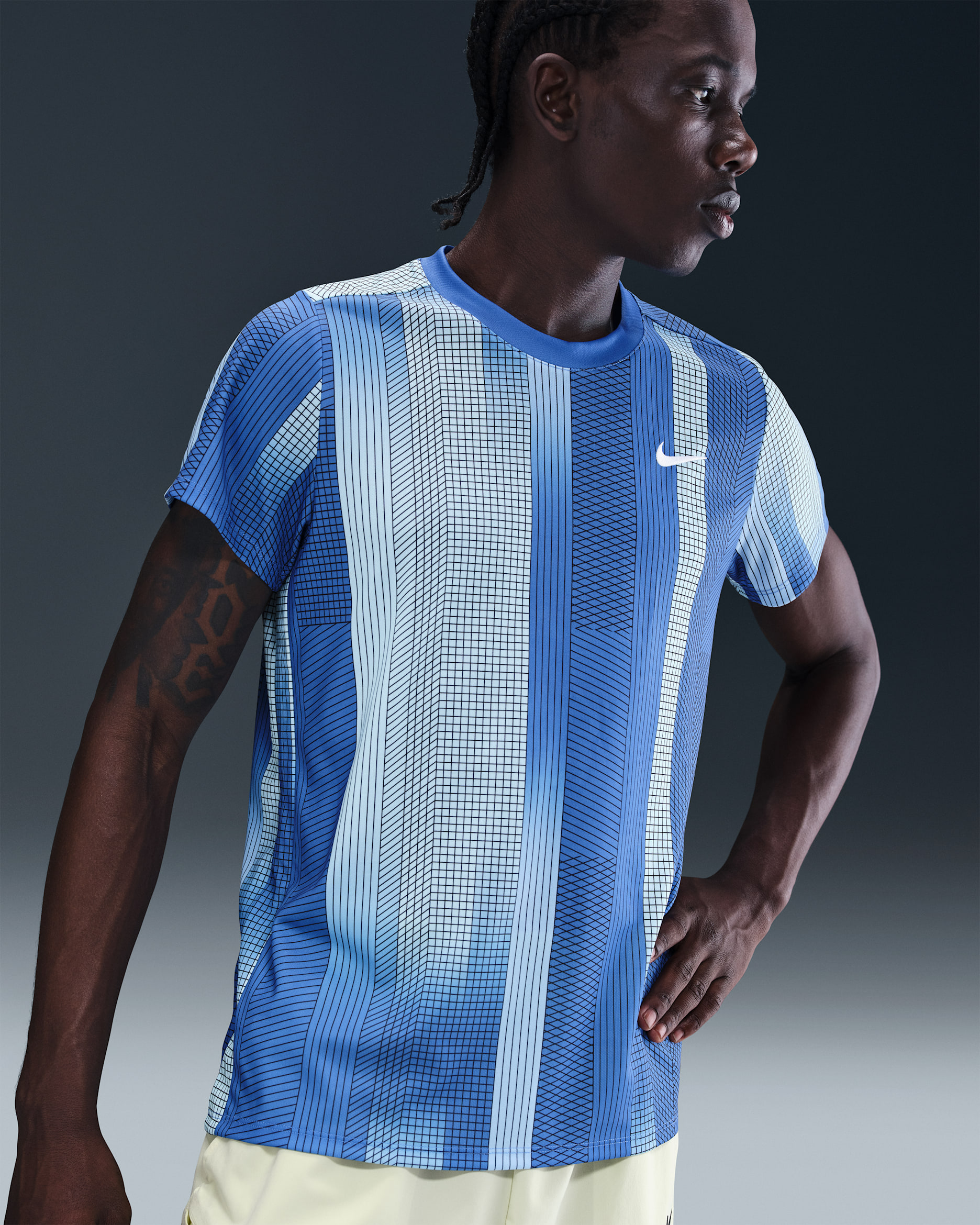 ナイキコート ビクトリー メンズ Dri-FIT テニストップ - コメットブルー/ホワイト